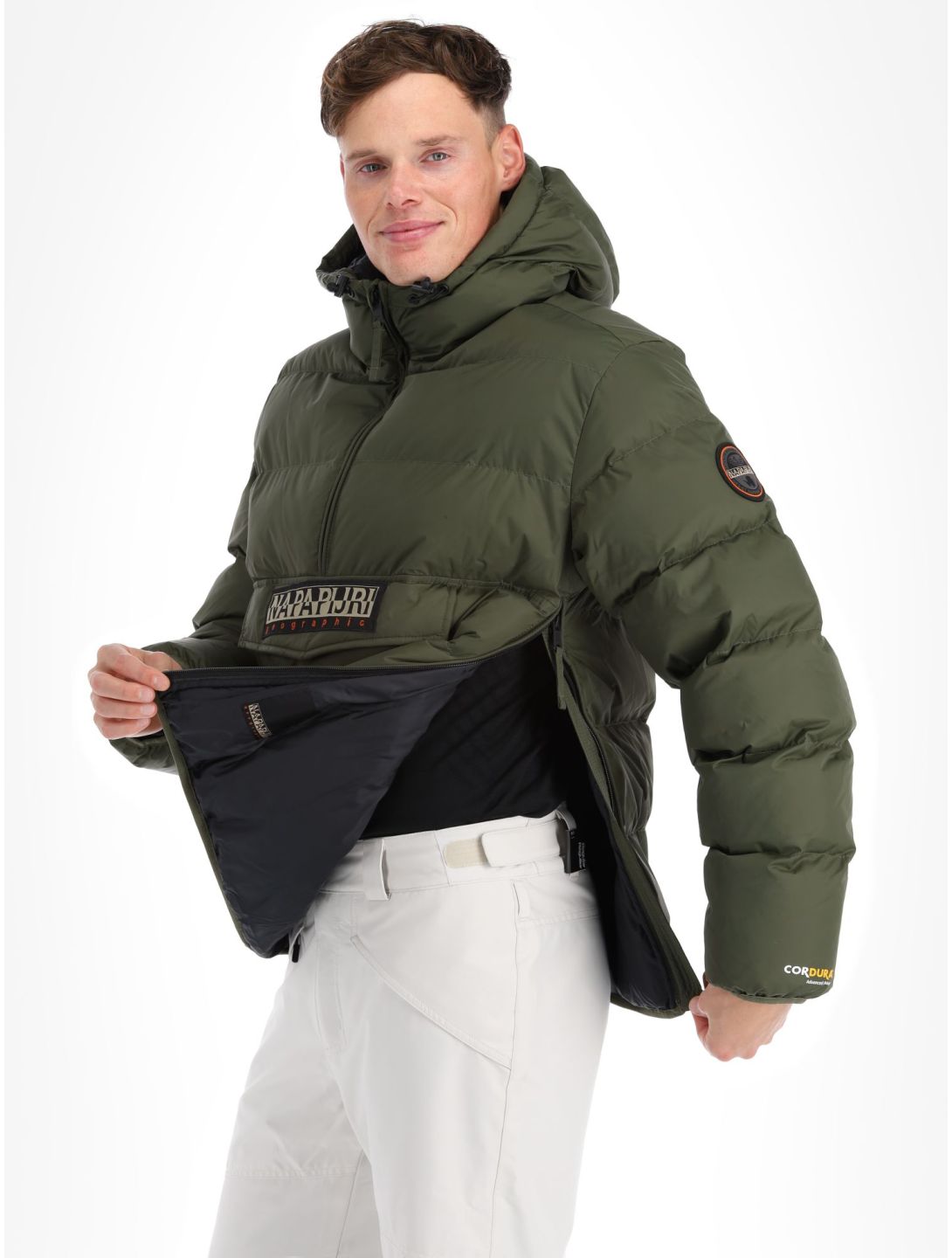 Napapijri, Rainforest Op Winter Puffer anorak uomo Green Depths verde 