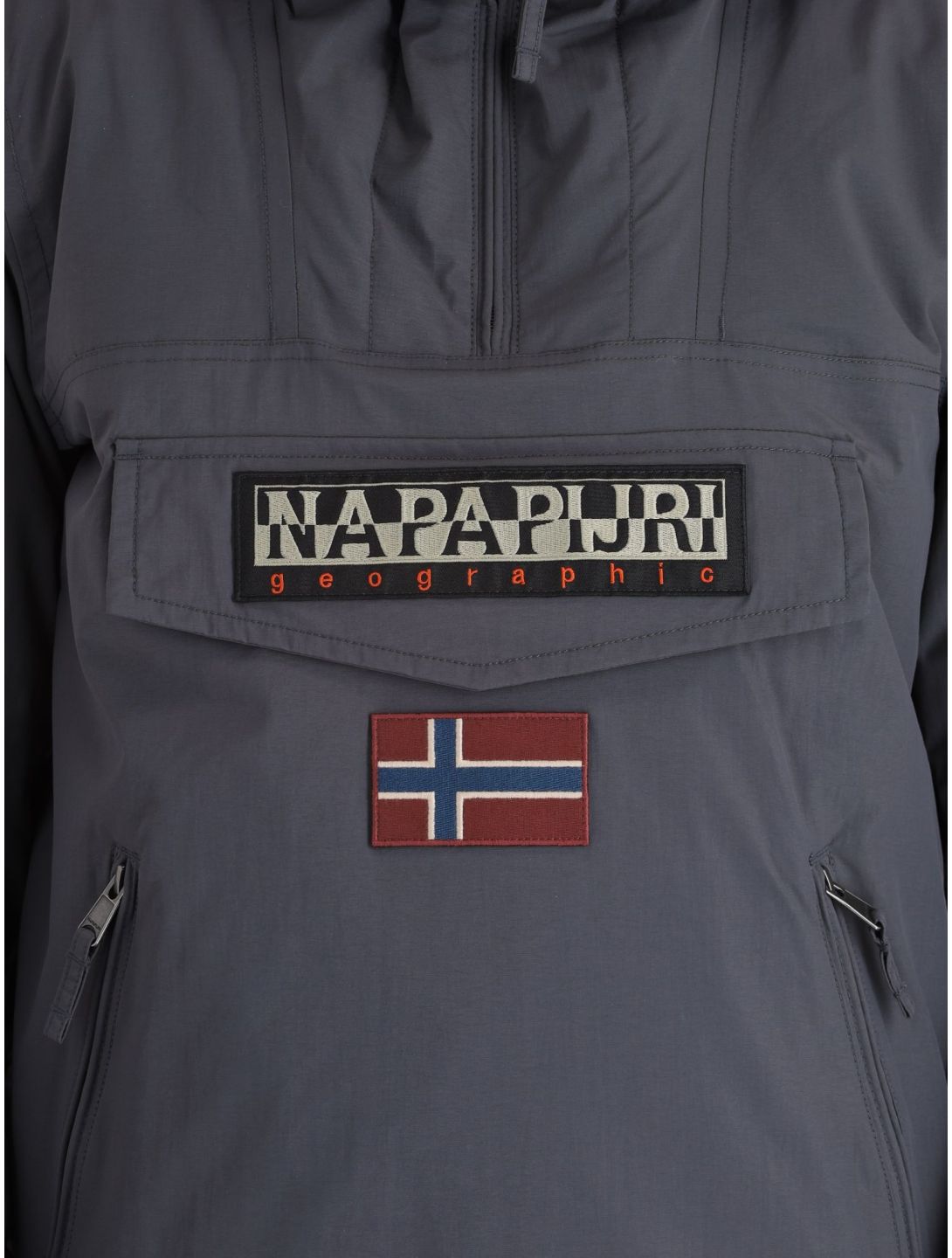 Napapijri, Rainforest Pocket 2 anorak uomo Dark Grey Solid grigio 