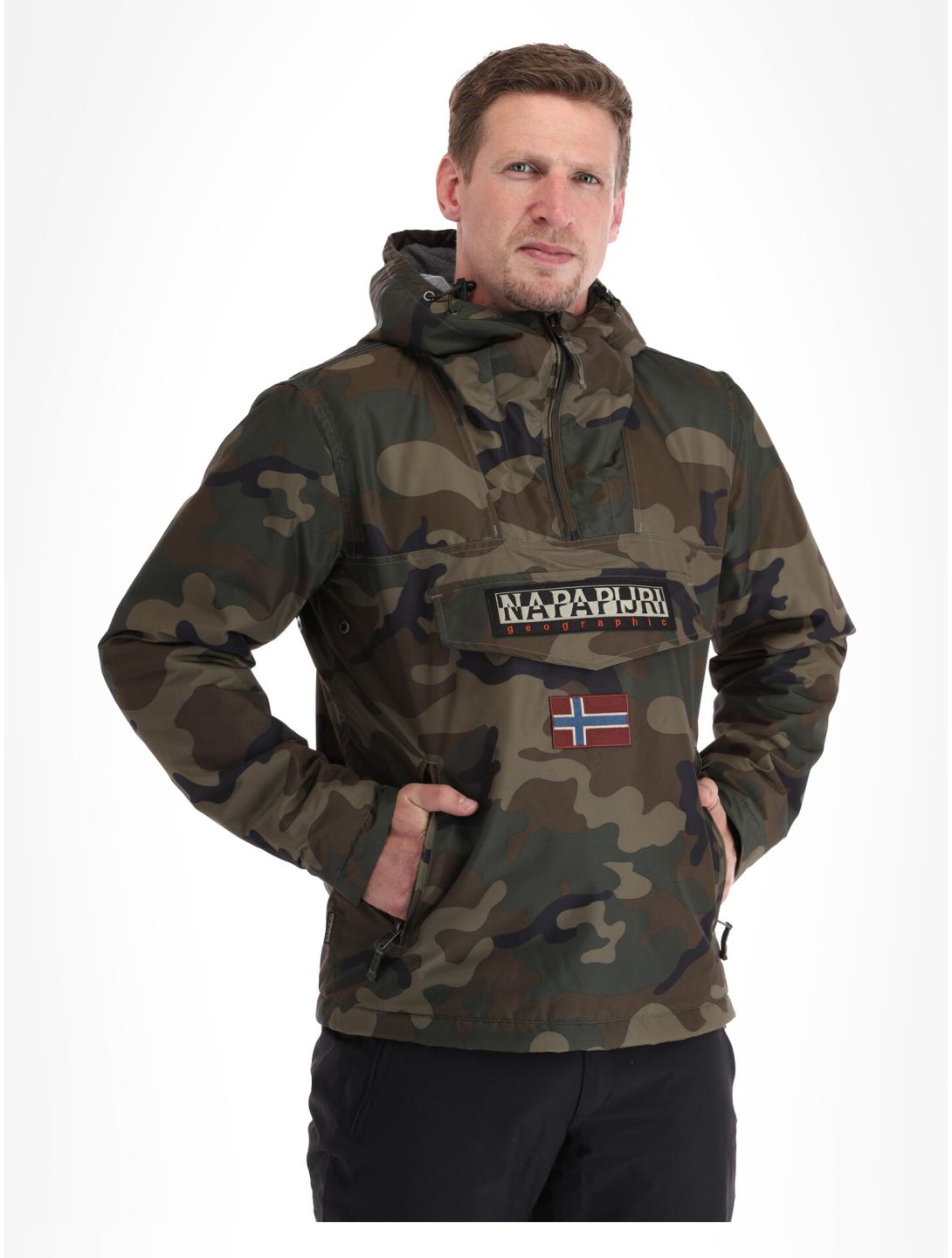 Napapijri, Rainforest Pkt Prt 2 anorak uomo Fantasy F84 multicolorato 