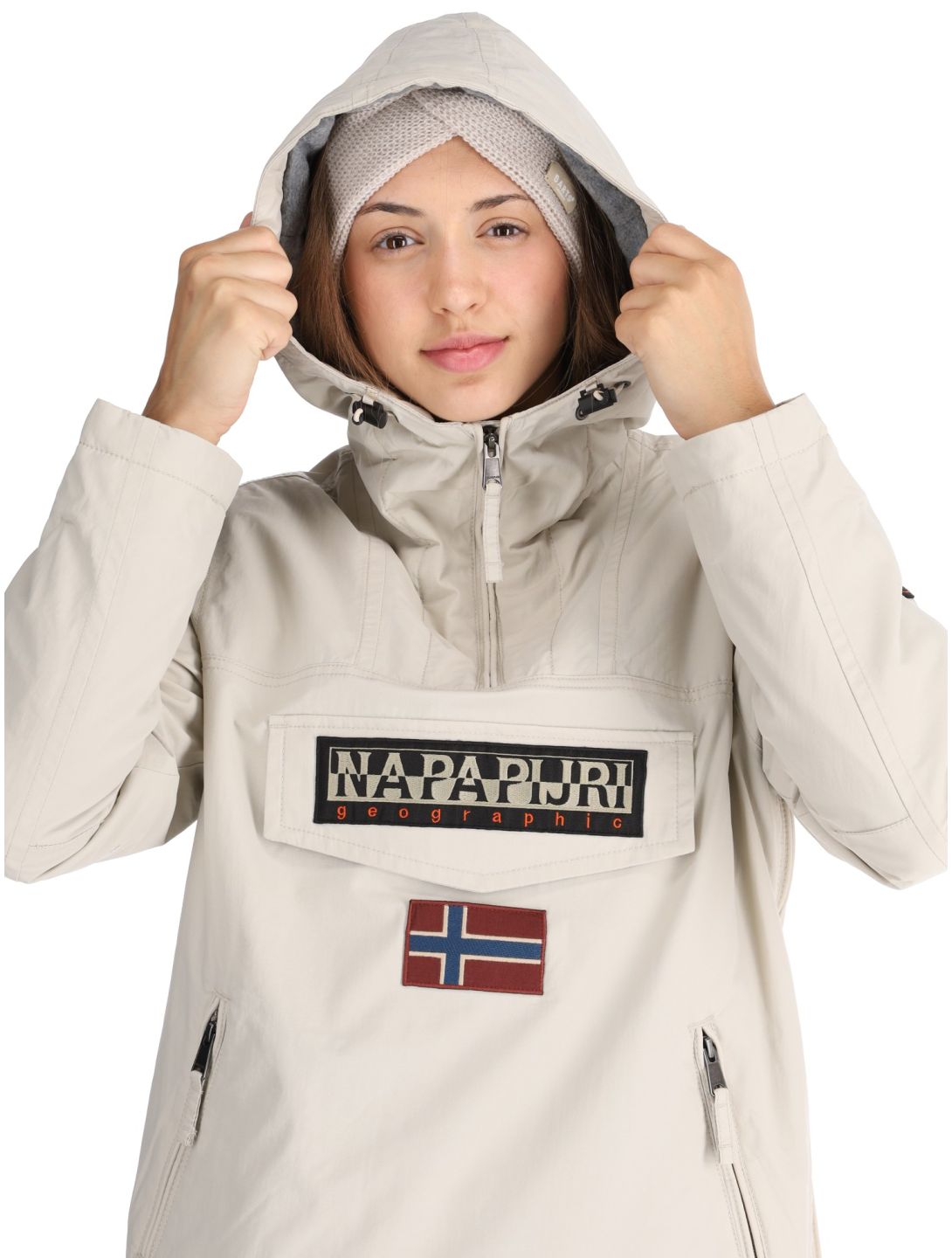 Napapijri, Rainforest W Pkt 4 anorak donna Beige Silver beige 