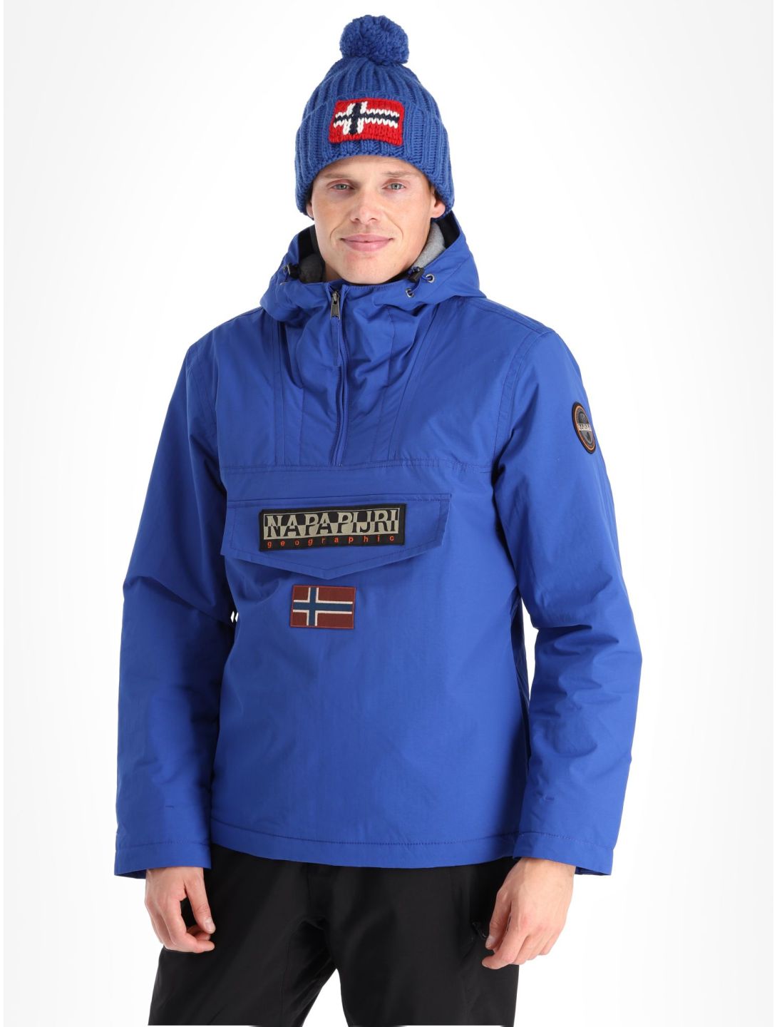 Napapijri, Rainforest Winter 3 anorak uomo Blu Mazarin B5A blu 