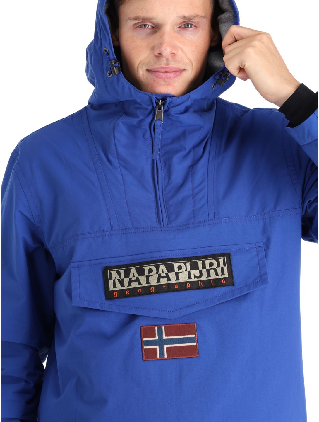 Napapijri, Rainforest Winter 3 anorak uomo Blu Mazarin B5A blu 