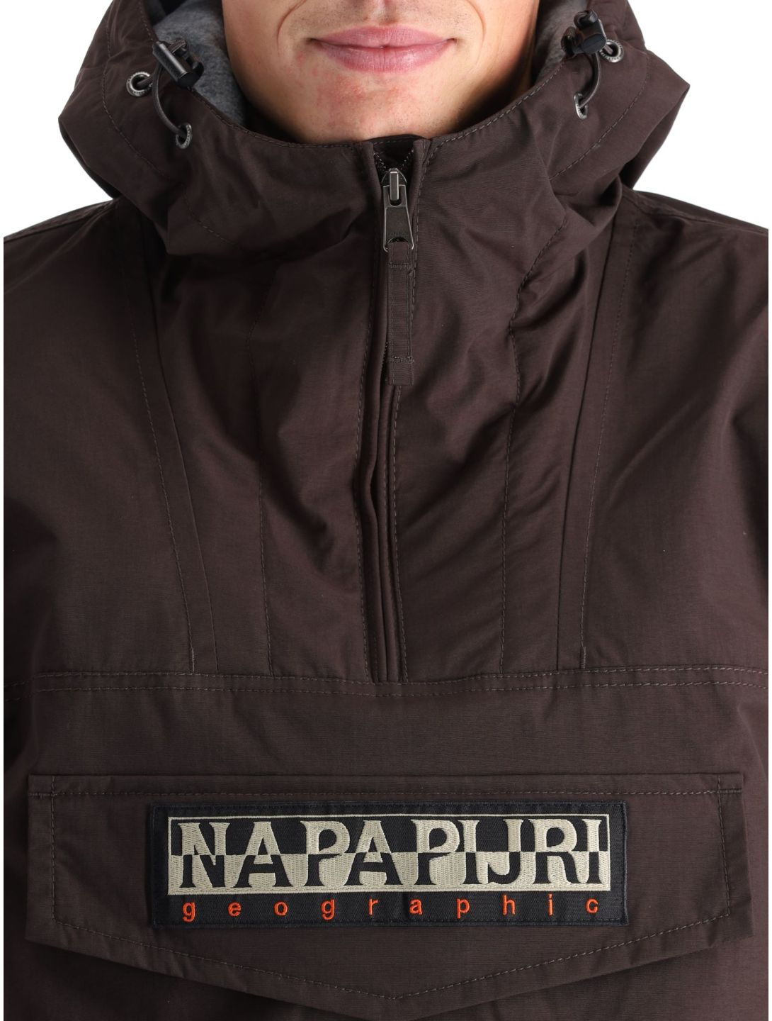 Napapijri, Rainforest Winter 3 anorak uomo Brown Ebony grigio 