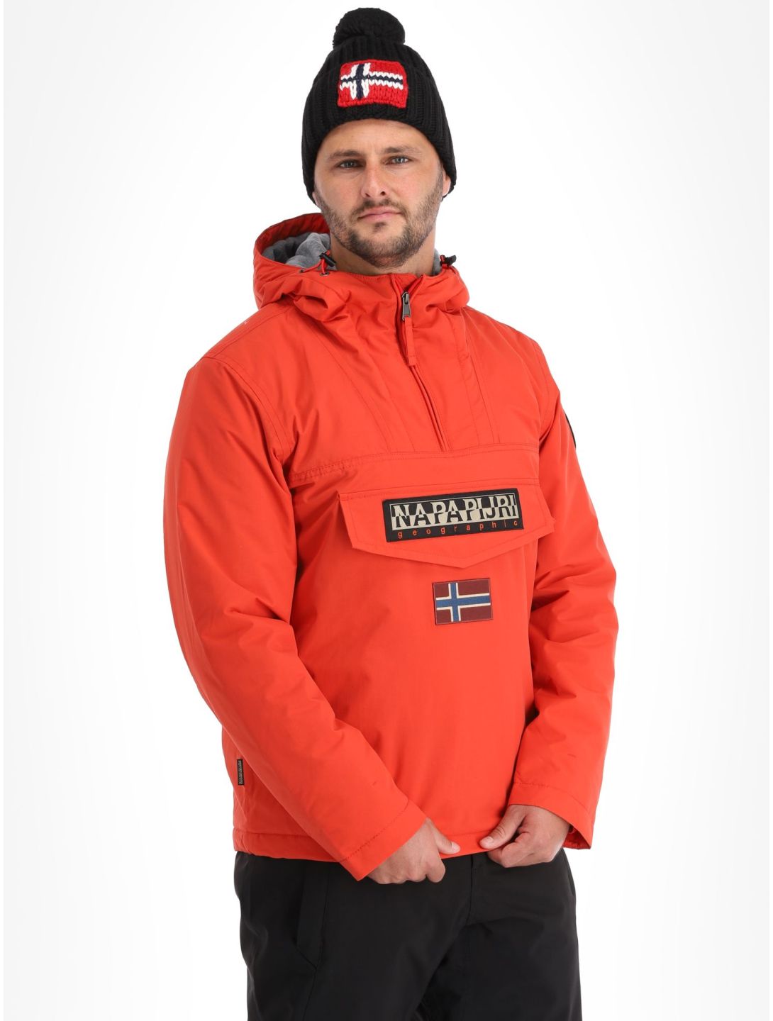 Napapijri, Rainforest Winter 3 anorak uomo Red Poppy rosso 