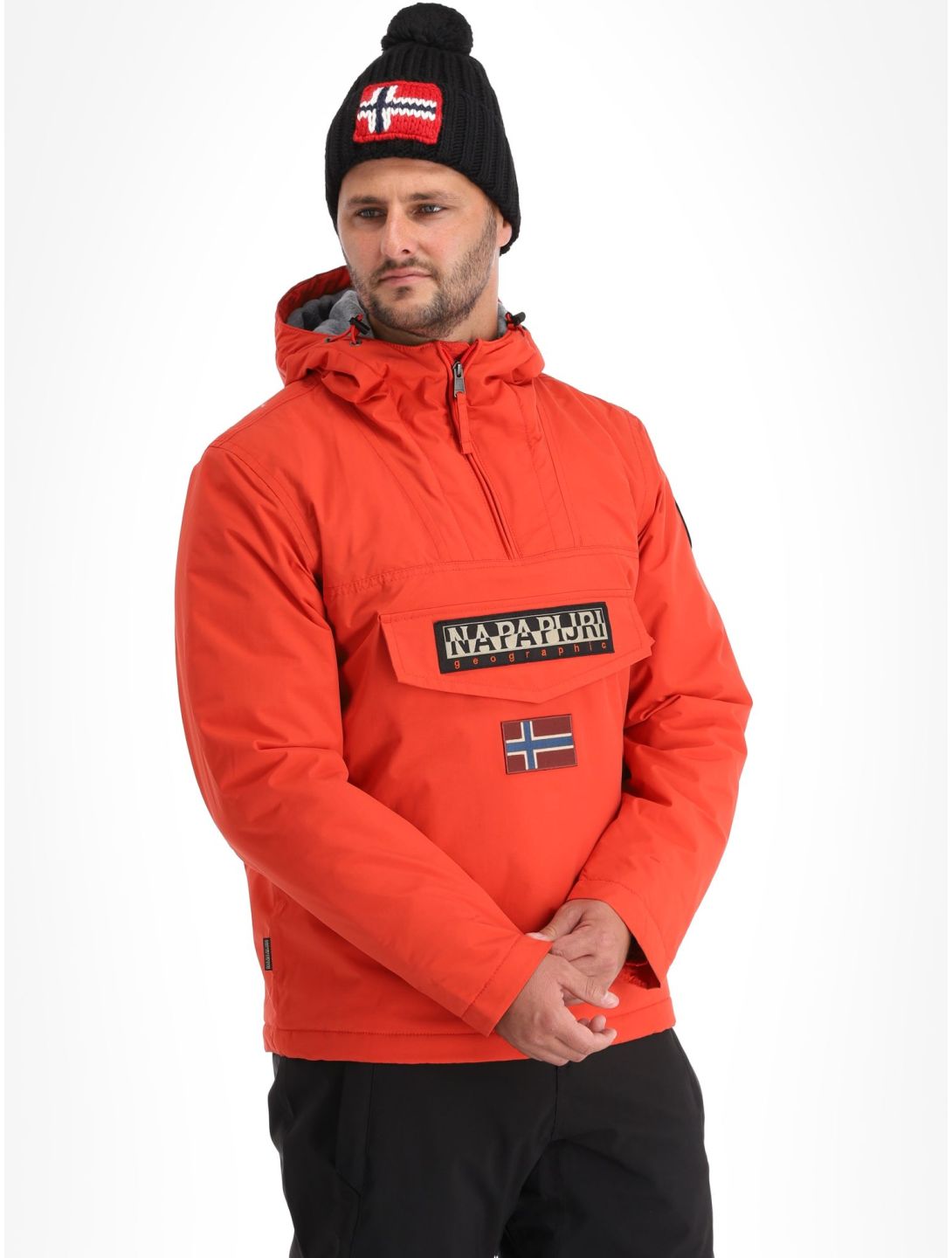 Napapijri, Rainforest Winter 3 anorak uomo Red Poppy rosso 