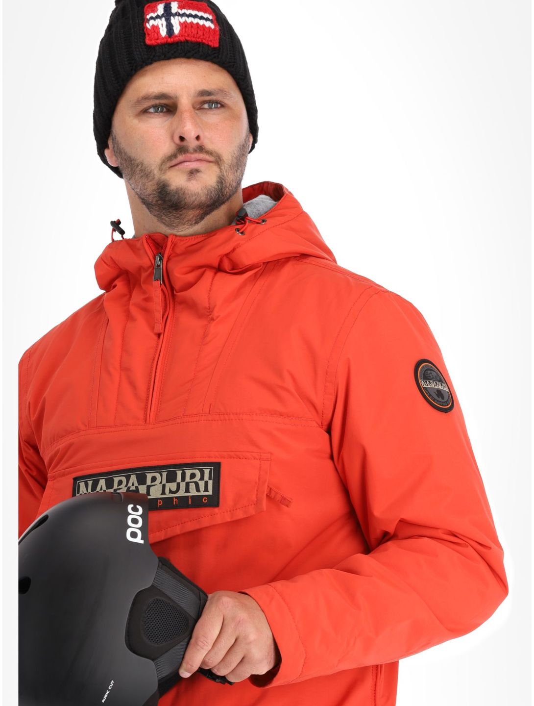 Napapijri, Rainforest Winter 3 anorak uomo Red Poppy rosso 