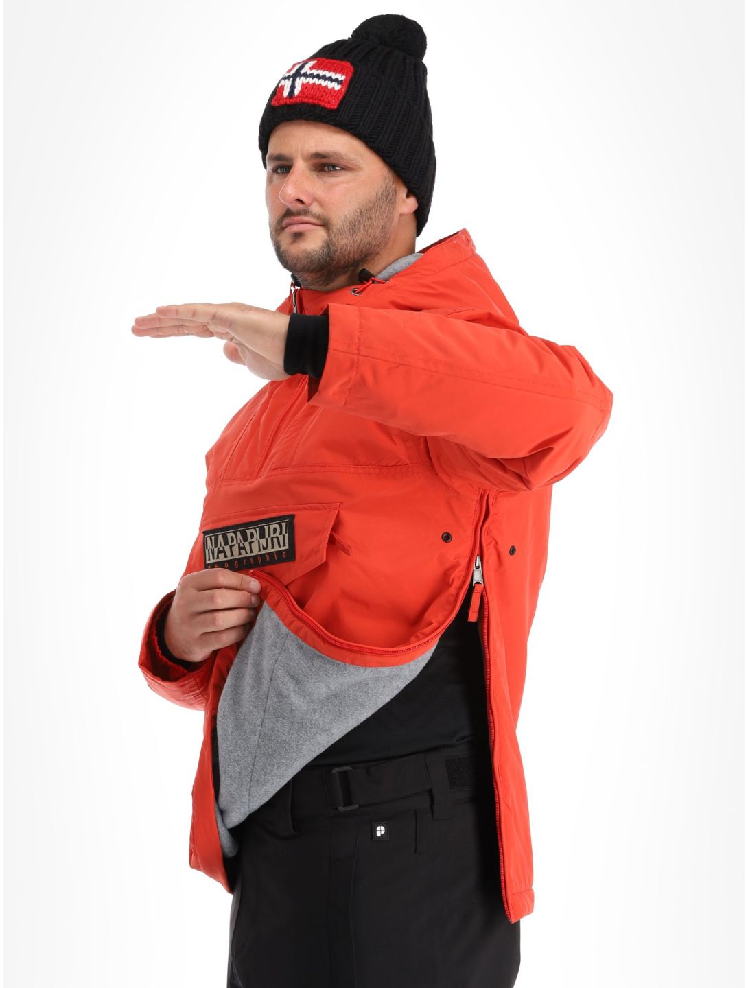 Napapijri, Rainforest Winter 3 anorak uomo Red Poppy rosso 