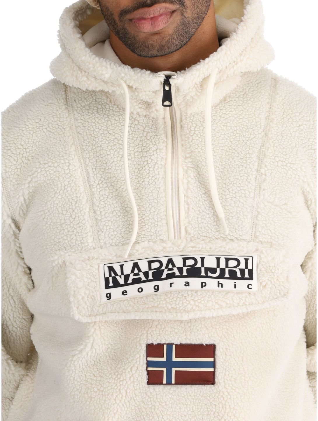 Napapijri, T-Burgee Curly felpa uomo Beige Dimity beige 