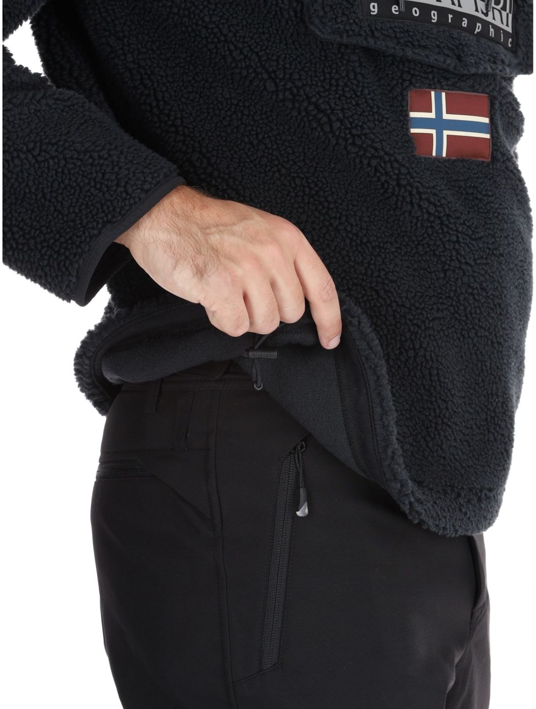 Napapijri, T-Burgee Curly felpa uomo Black nero 