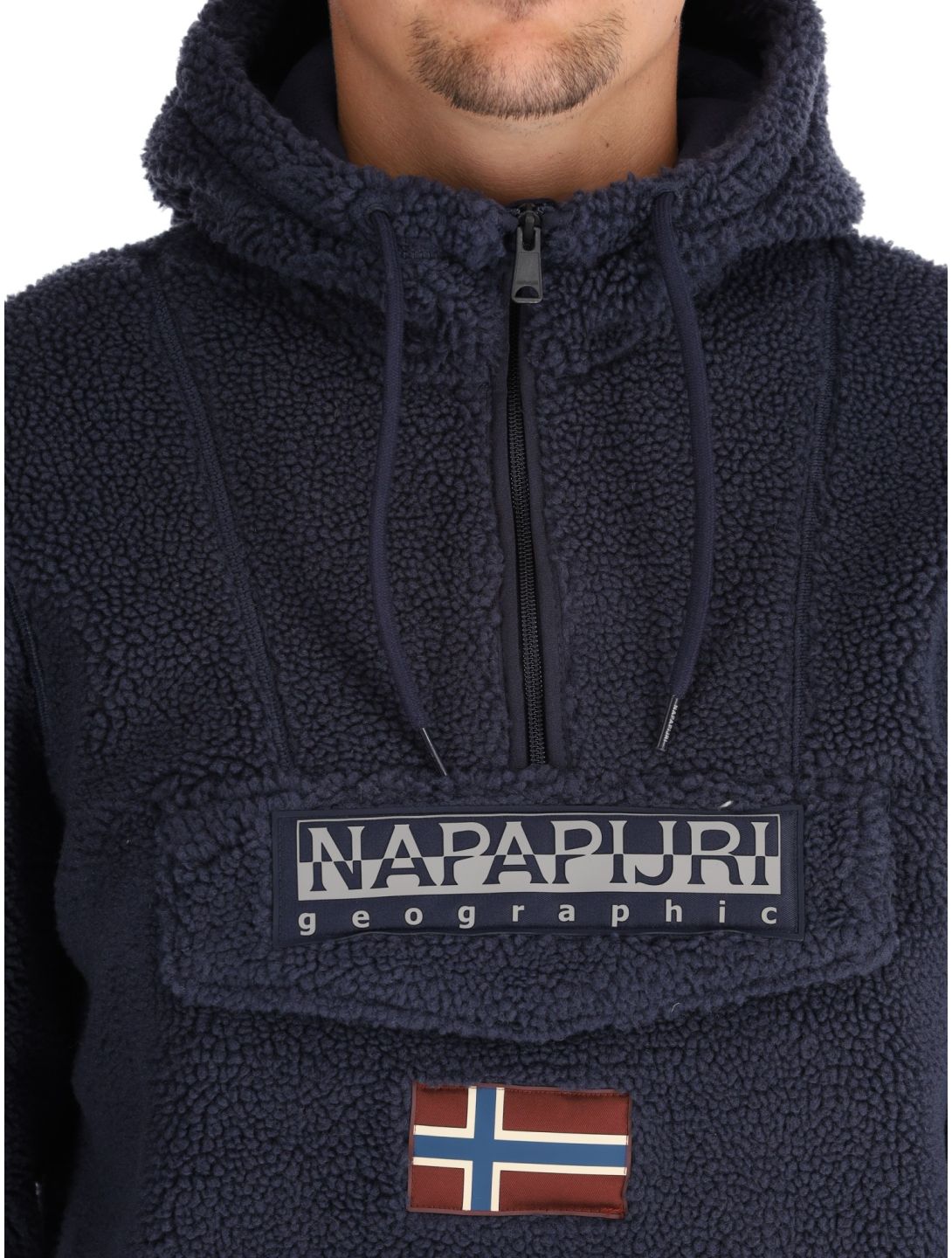 Napapijri, T-Burgee Curly felpa uomo Blue Marine blu 