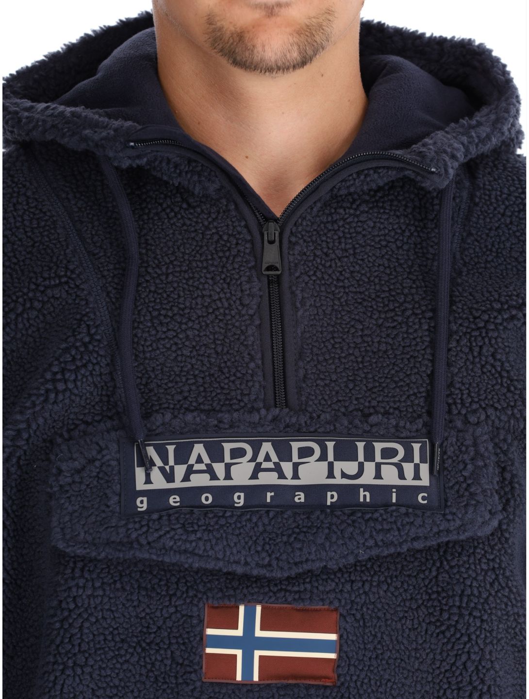 Napapijri, T-Burgee Curly felpa uomo Blue Marine blu 