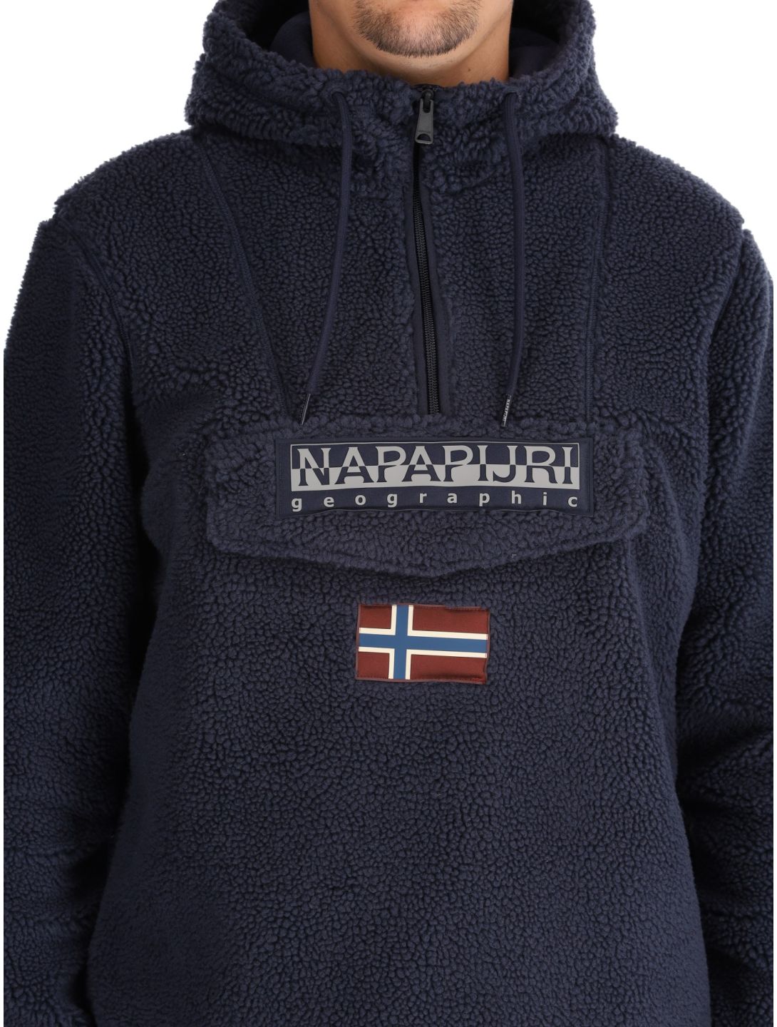 Napapijri, T-Burgee Curly felpa uomo Blue Marine blu 