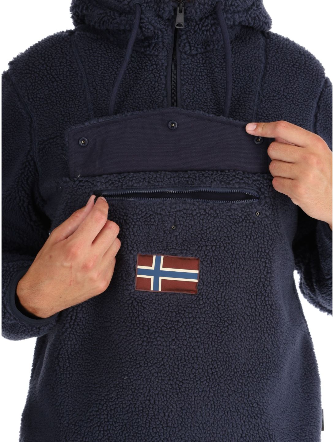 Napapijri, T-Burgee Curly felpa uomo Blue Marine blu 