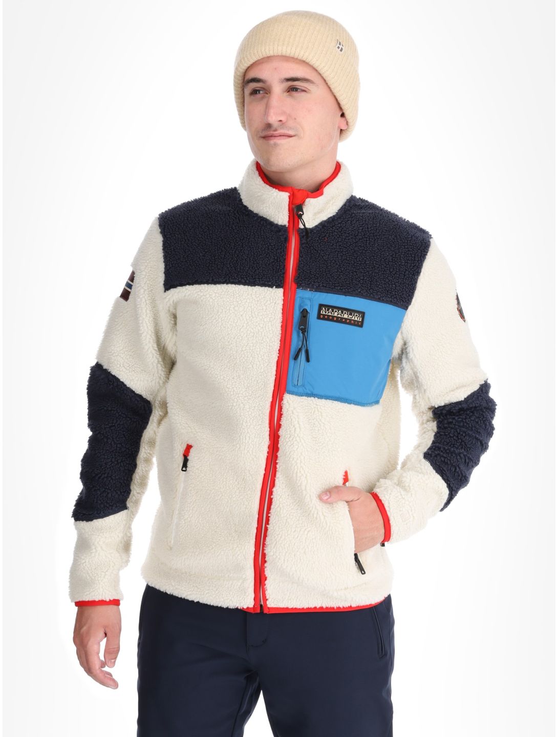 Napapijri, Yupik FZ 3 gilet uomo Beige Dimity beige 