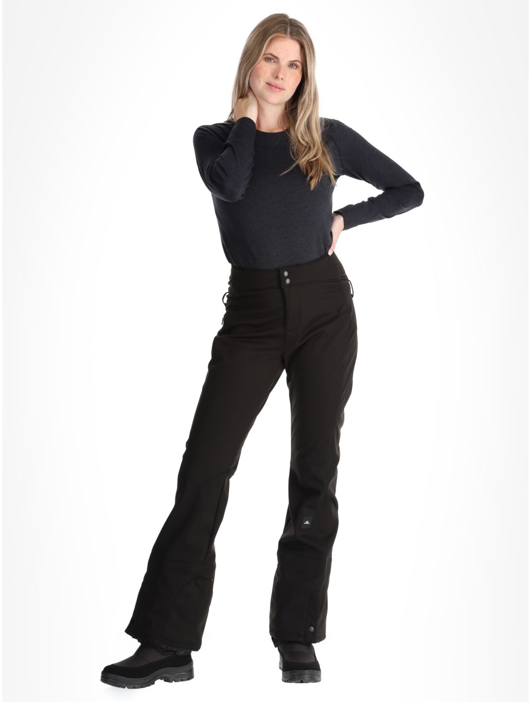 O'Neill, Blessed Softshell Hybdrid Skinny pantaloni da sci softshell donna Black Out nero 