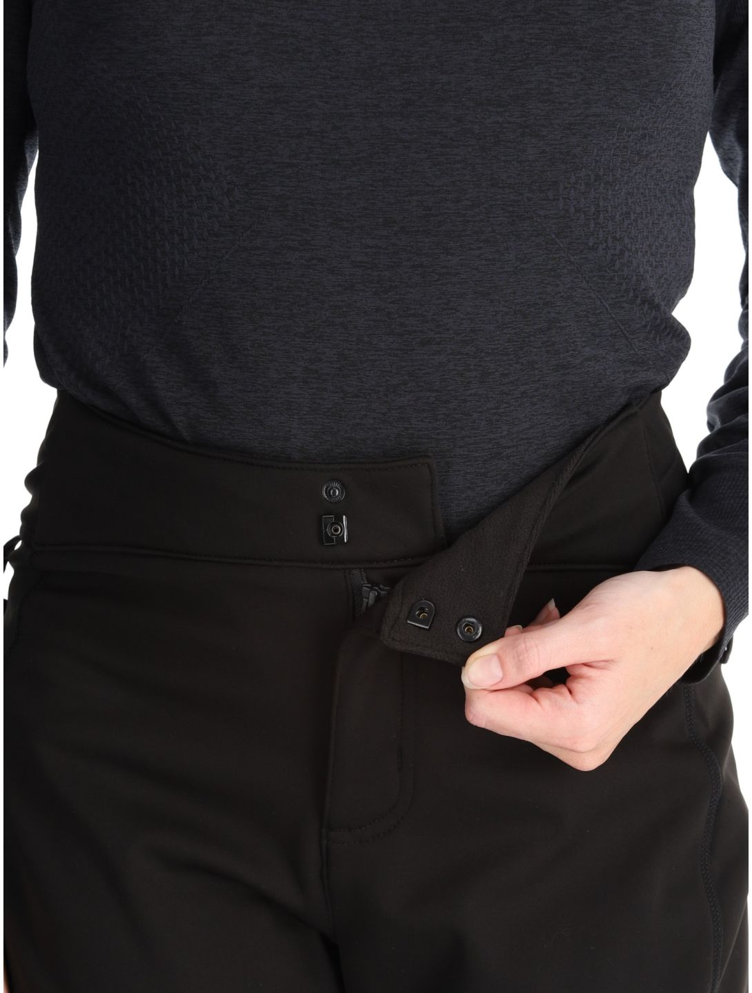 O'Neill, Blessed Softshell Hybdrid Skinny pantaloni da sci softshell donna Black Out nero 