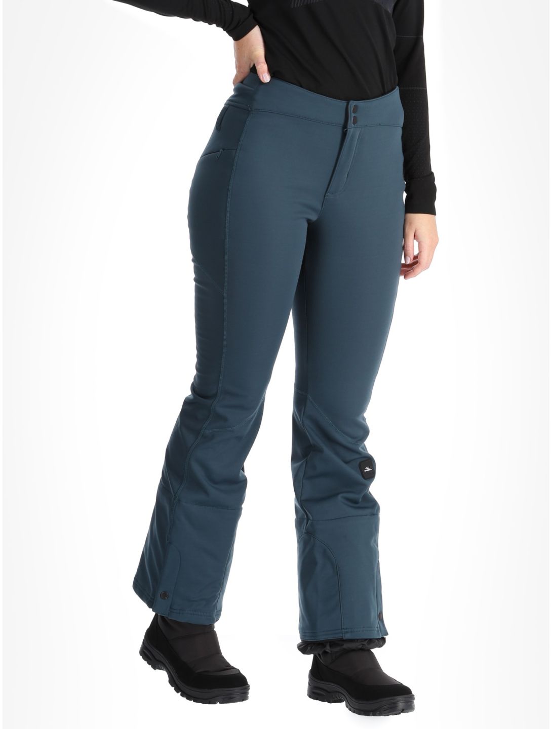 O'Neill, Blessed Softshell Hybrid Skinny pantaloni da sci softshell donna Alma Steel blu 