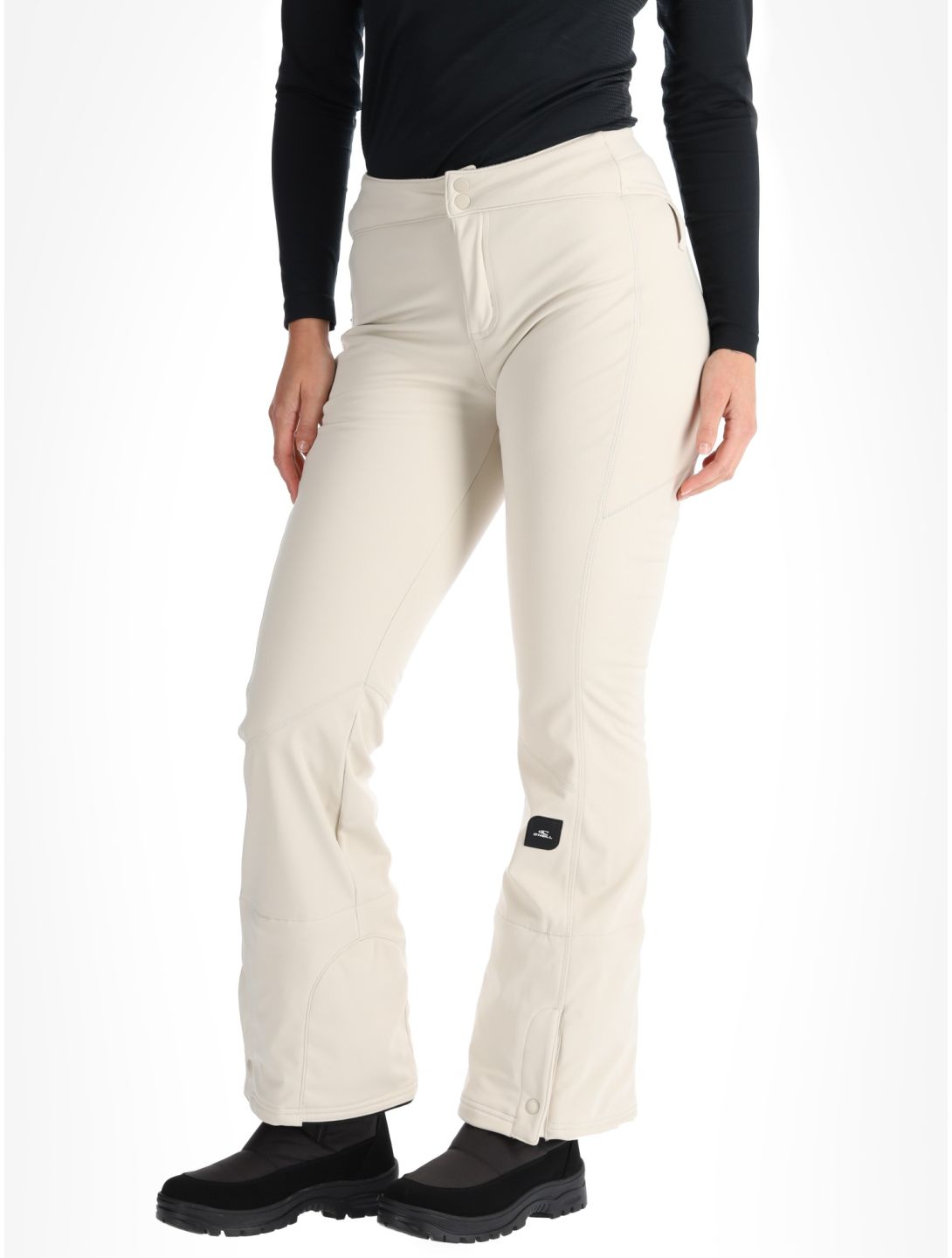 O'Neill, Blessed Softshell Hybrid Skinny pantaloni da sci softshell donna Atmosphere bianco 