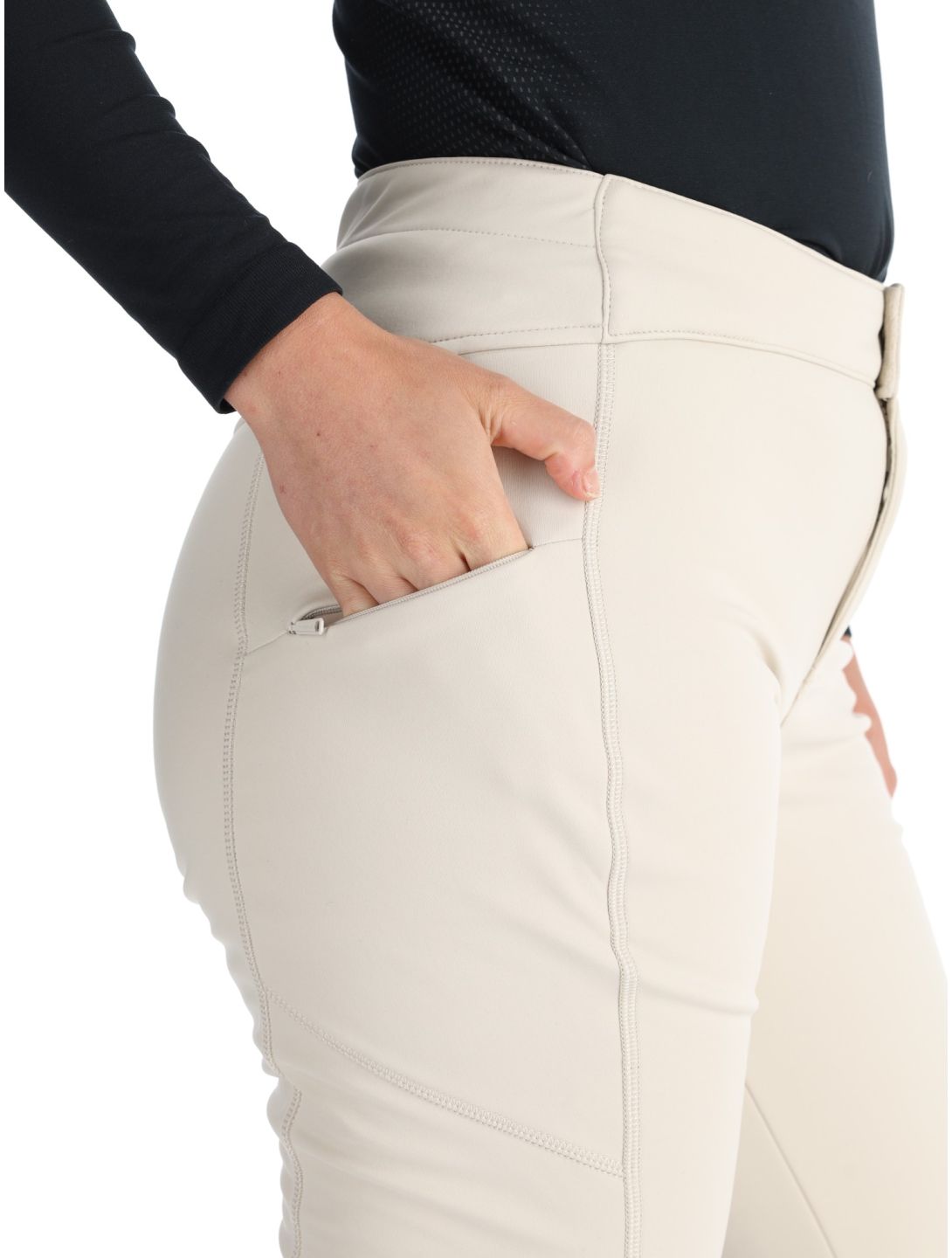 O'Neill, Blessed Softshell Hybrid Skinny pantaloni da sci softshell donna Atmosphere bianco 