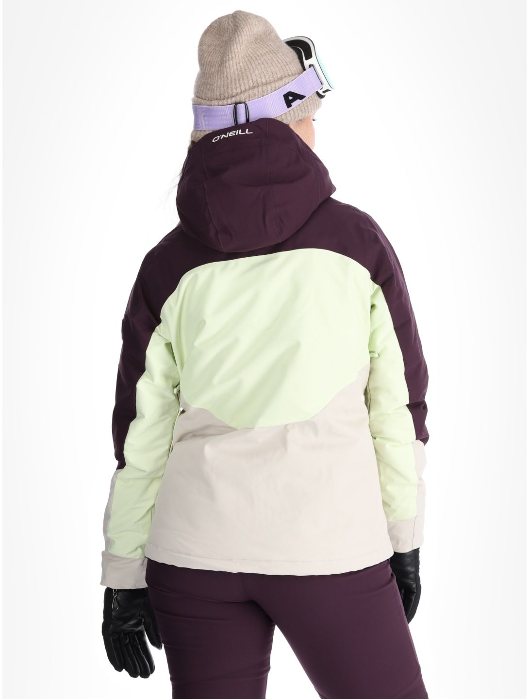 O'Neill, Carbonite Snow giacca sci donna Aubergine Colour Block bianco, viola 