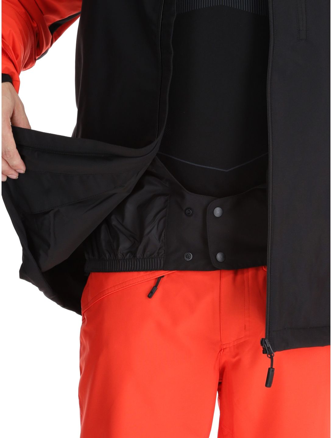 O'Neill, Hammer Plus Snow giacca sci uomo Black Out Colour Block arancio, nero 