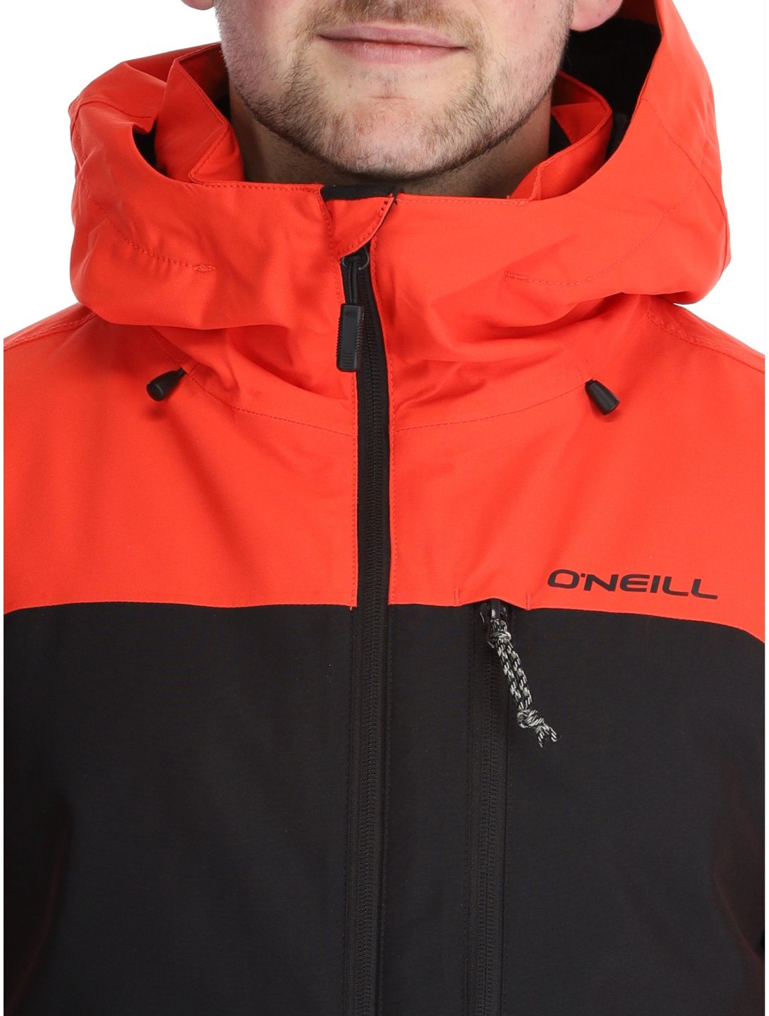 O'Neill, Hammer Plus Snow giacca sci uomo Black Out Colour Block arancio, nero 