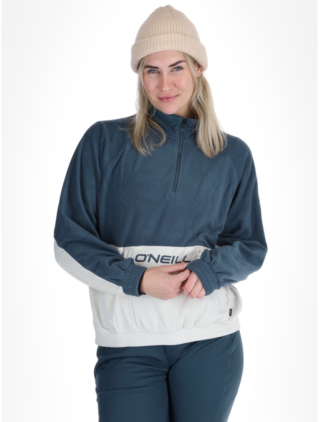 O'Neill, O'riginals Polartec 100HZ felpa donna Alma Steel bianco, blu 