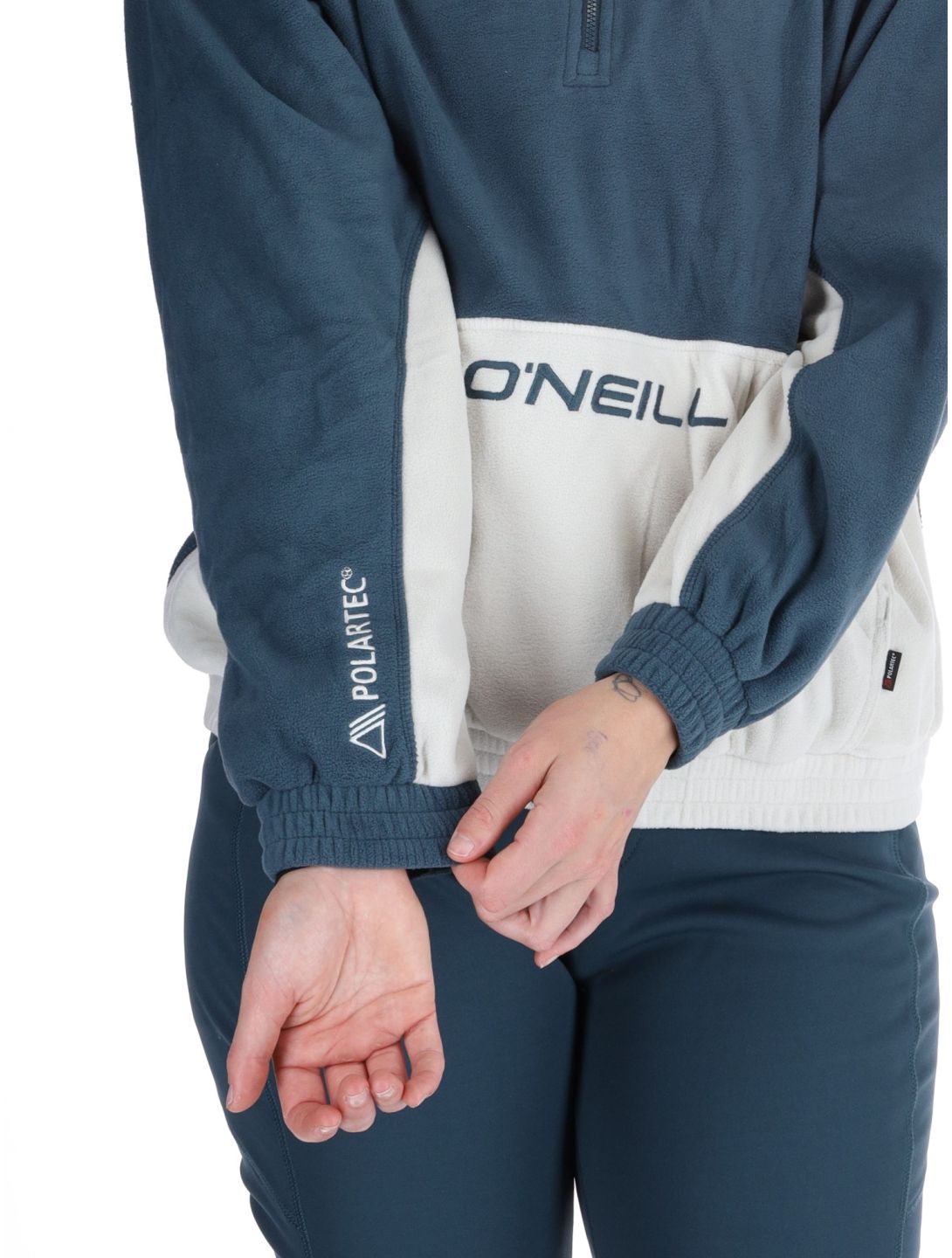 O'Neill, O'riginals Polartec 100HZ felpa donna Alma Steel bianco, blu 