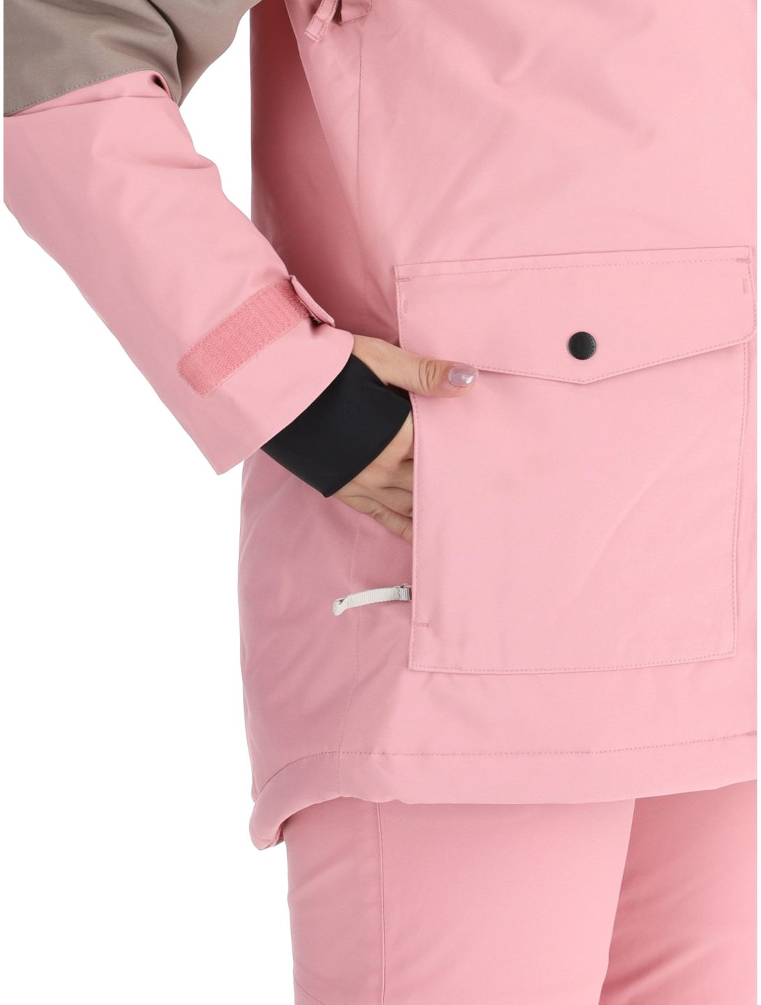 O'Neill, Utility Hybrid giacca sci donna Genuine Pink Colour Block bianco, marrone, rosa 