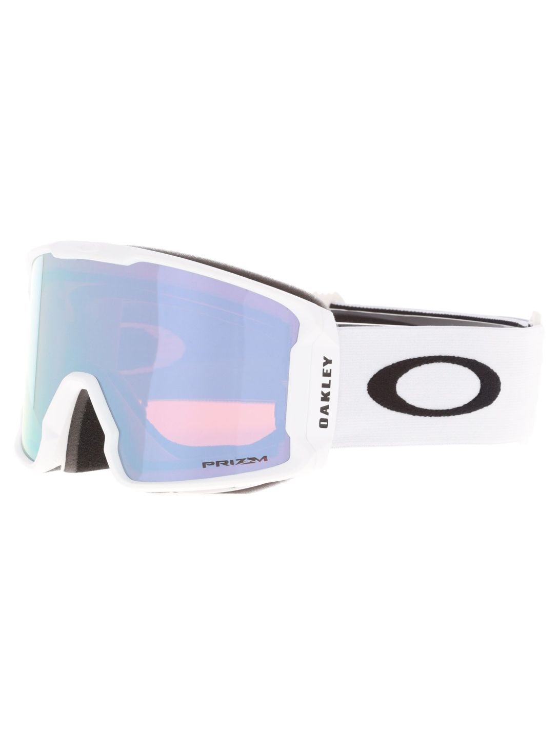 Oakley, Line Miner L mascherina da sci unisex Matte White - Prizm Sapphire Iridium bianco 