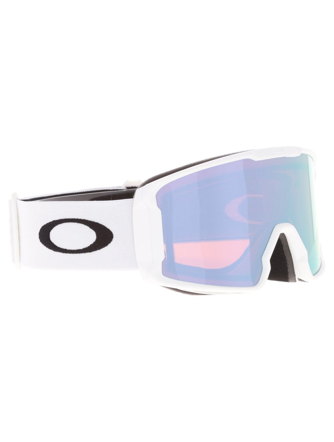 Oakley, Line Miner L mascherina da sci unisex Matte White - Prizm Sapphire Iridium bianco 