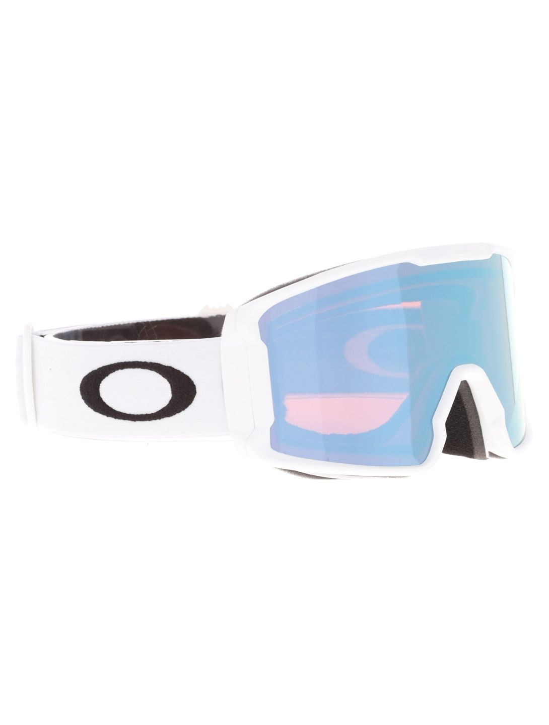 Oakley, Line Miner M mascherina da sci unisex Matte White - Prizm Sapphire Iridium bianco 