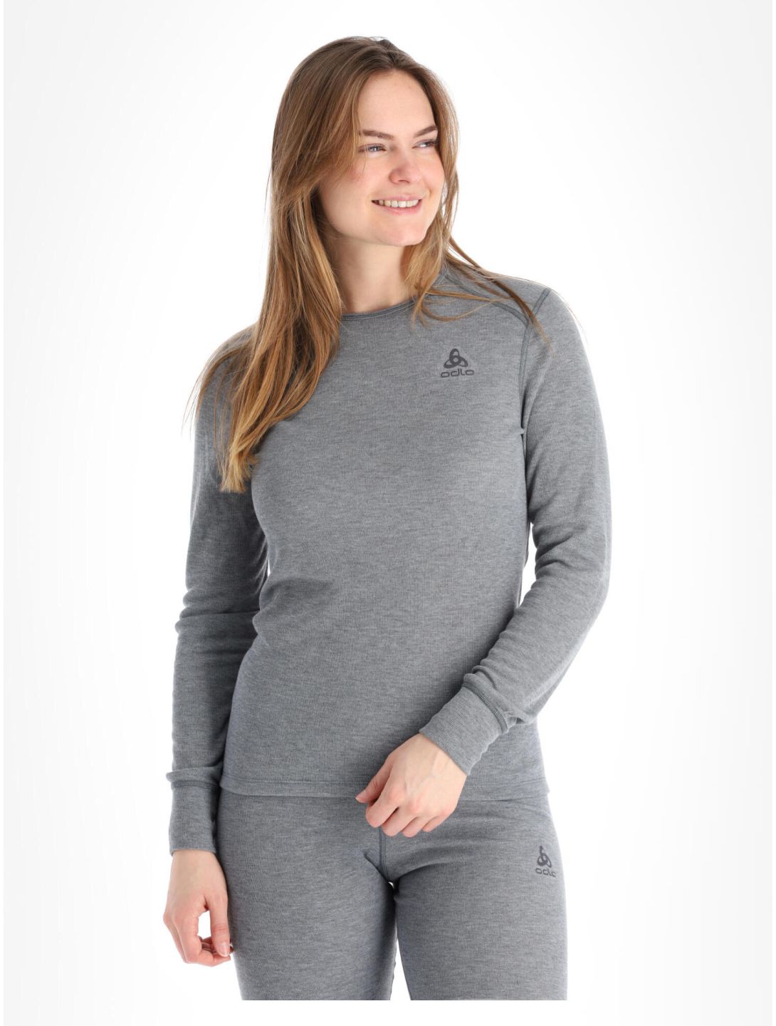 Odlo, Active Warm Eco maglia termica donna Odlo Steel Grey Melange grigio 