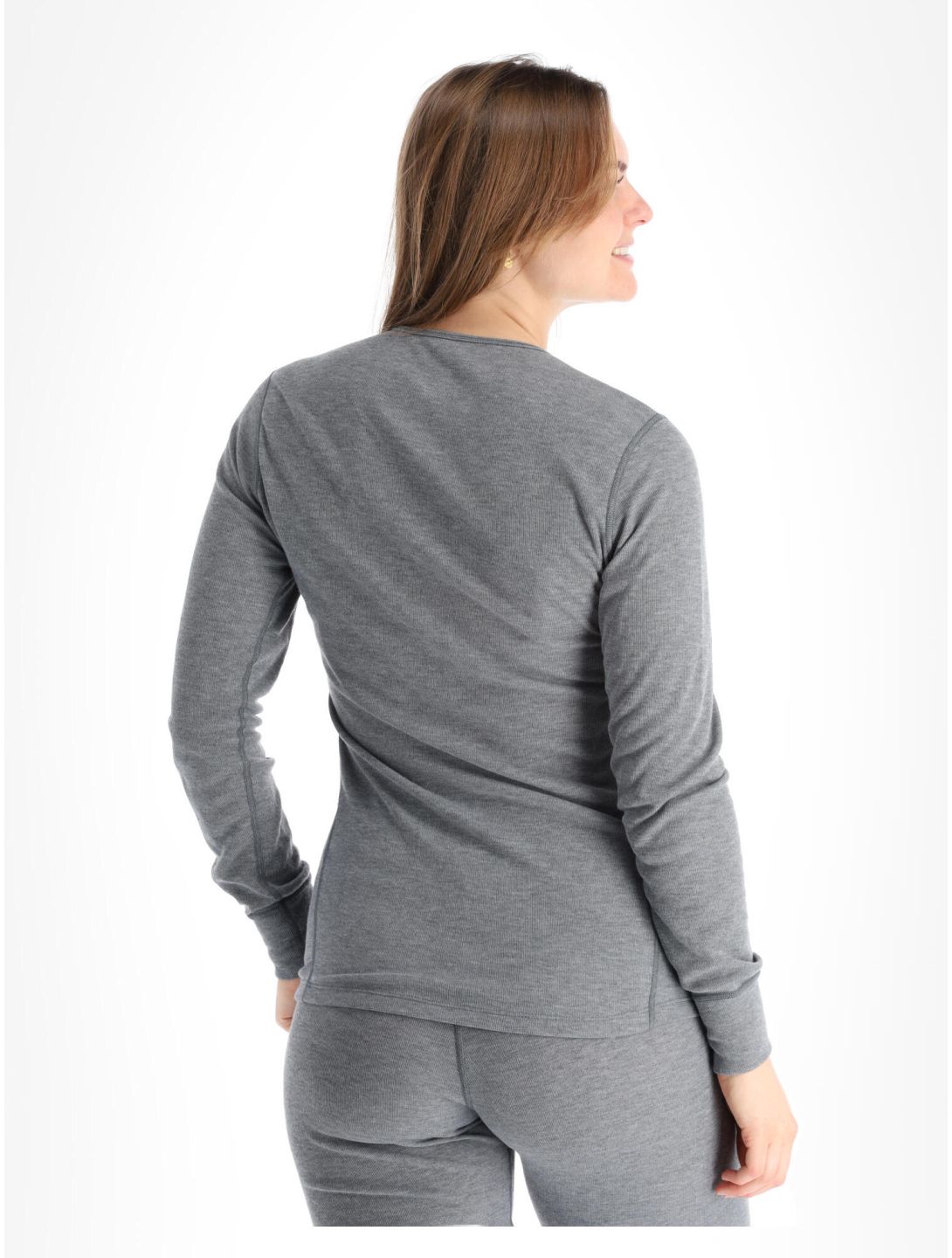 Odlo, Active Warm Eco maglia termica donna Odlo Steel Grey Melange grigio 