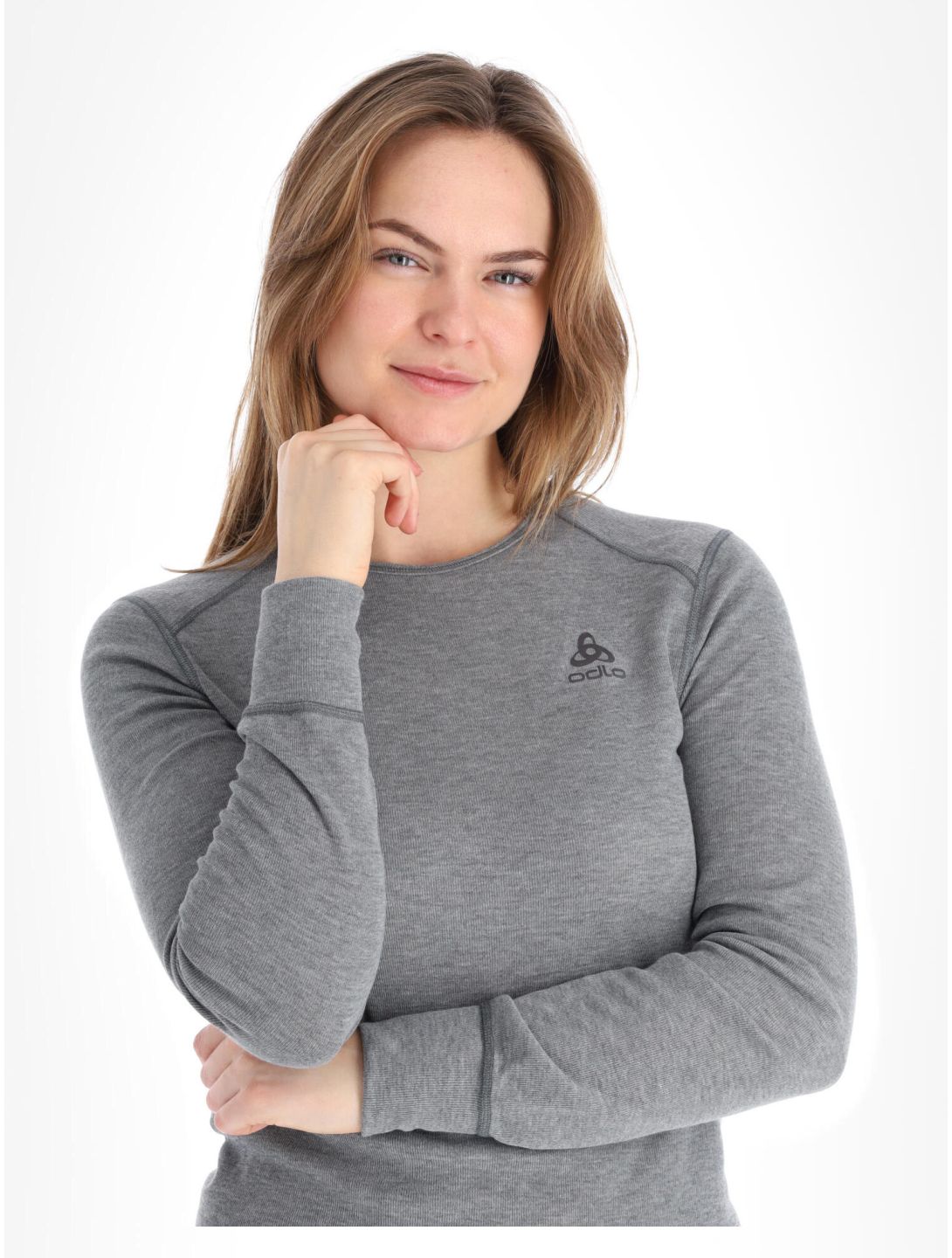 Odlo, Active Warm Eco maglia termica donna Odlo Steel Grey Melange grigio 