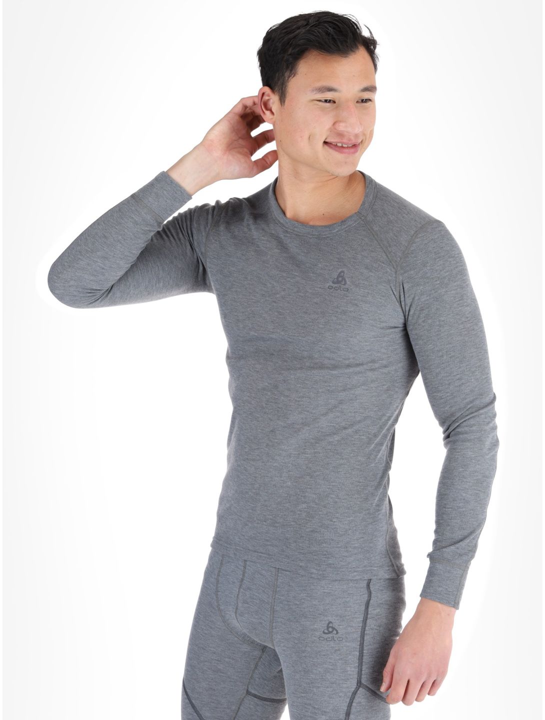 Odlo, Active Warm Eco maglia termica uomo Odlo Steel Grey Melange grigio 