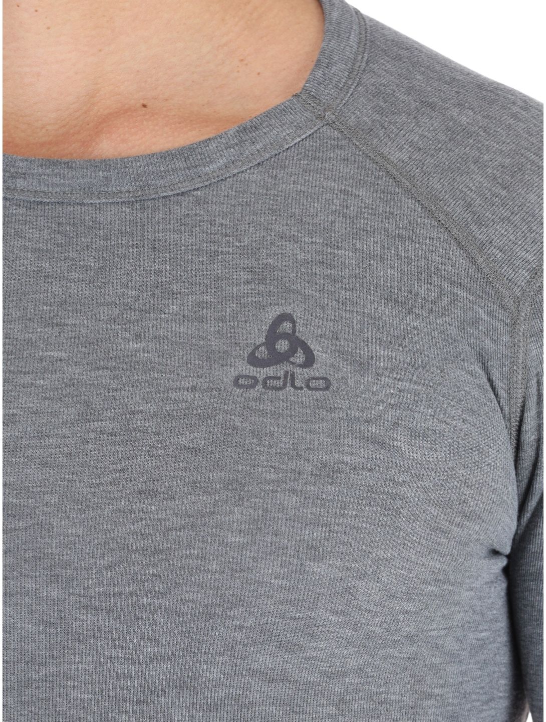 Odlo, Active Warm Eco maglia termica uomo Odlo Steel Grey Melange grigio 