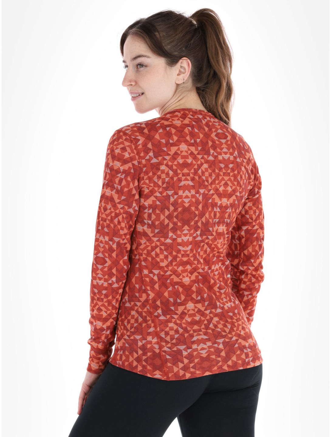 Odlo, Active Warm Eco Graphic maglia termica donna Cinnabar marrone 