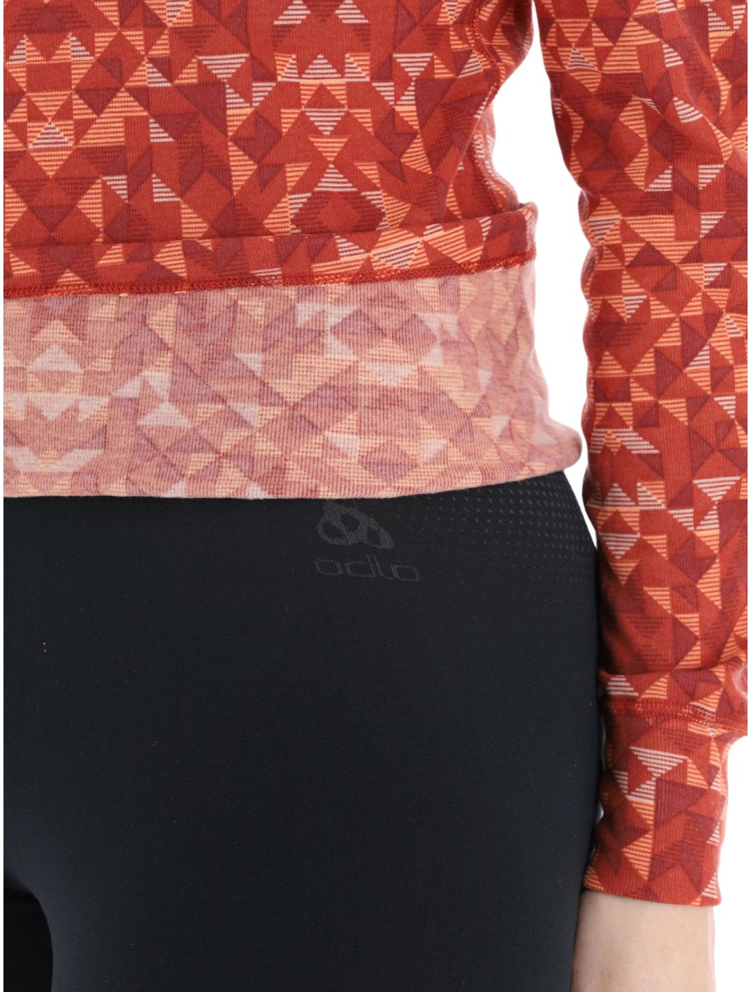 Odlo, Active Warm Eco Graphic maglia termica donna Cinnabar marrone 