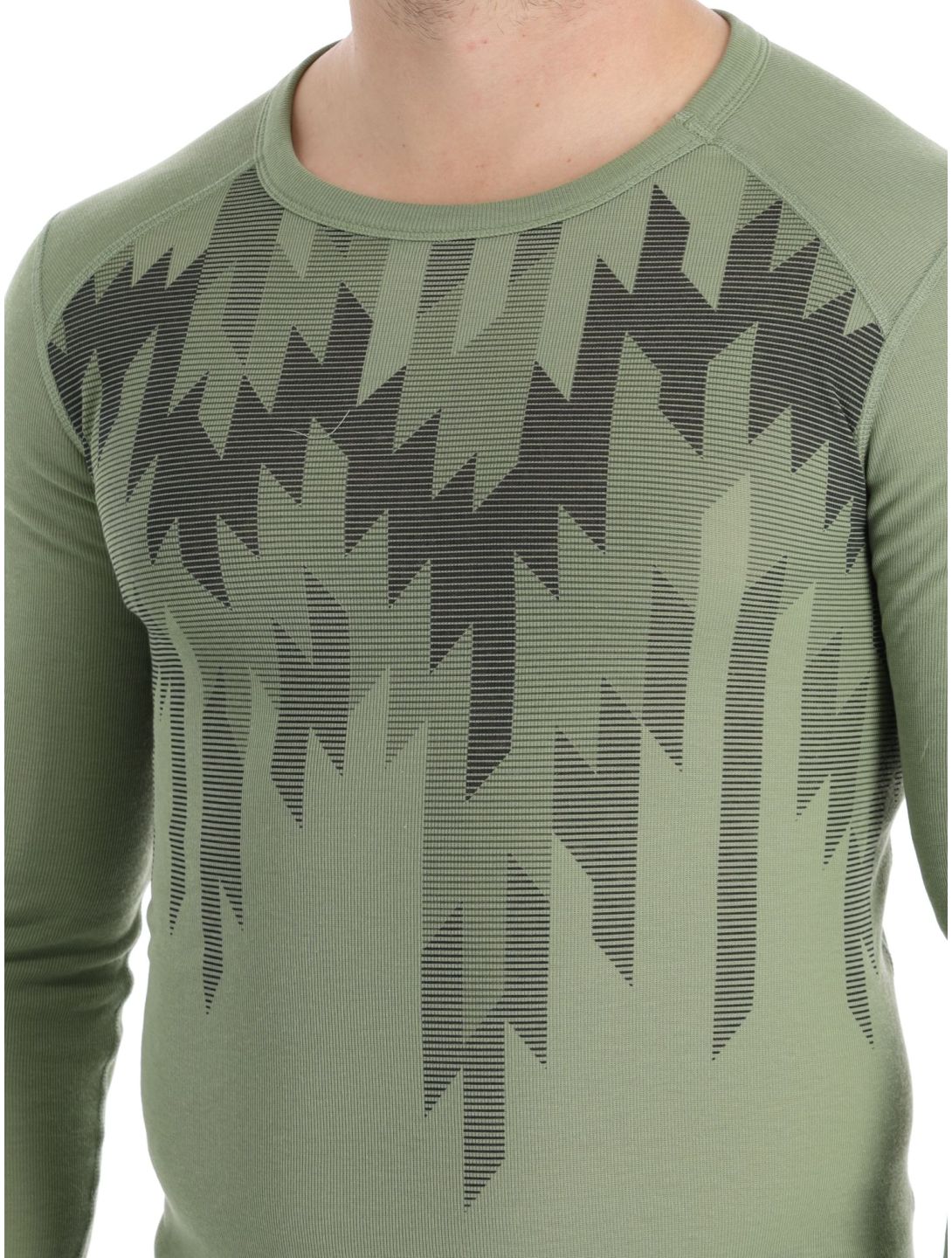 Odlo, Active Warm Eco Graphic maglia termica uomo Matte Green verde 