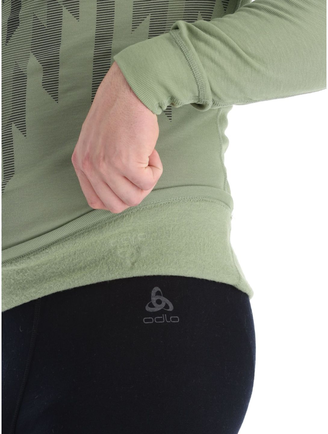 Odlo, Active Warm Eco Graphic maglia termica uomo Matte Green verde 