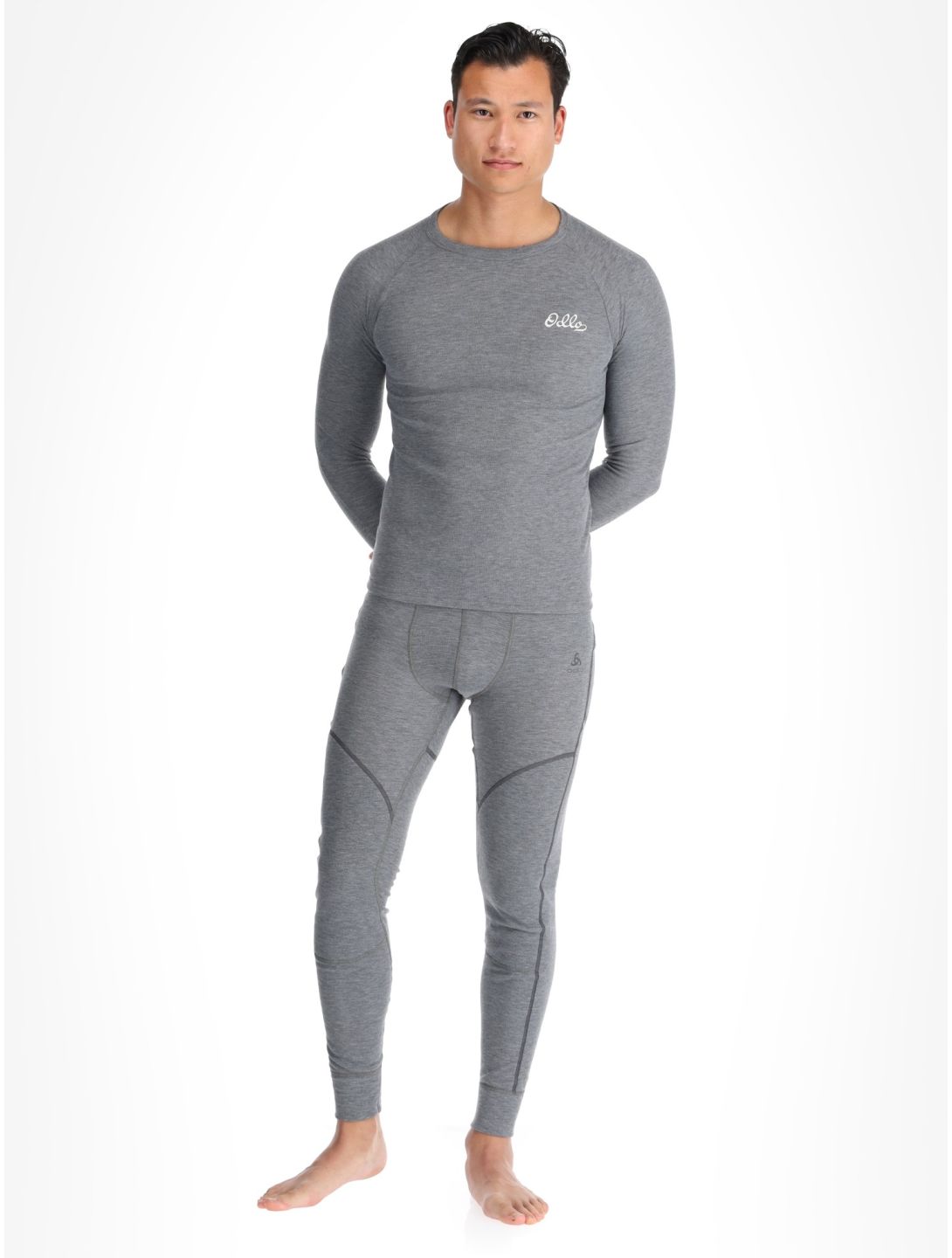 Odlo, Active Warm Originals maglia termica uomo Odlo Steel Grey Melange grigio 