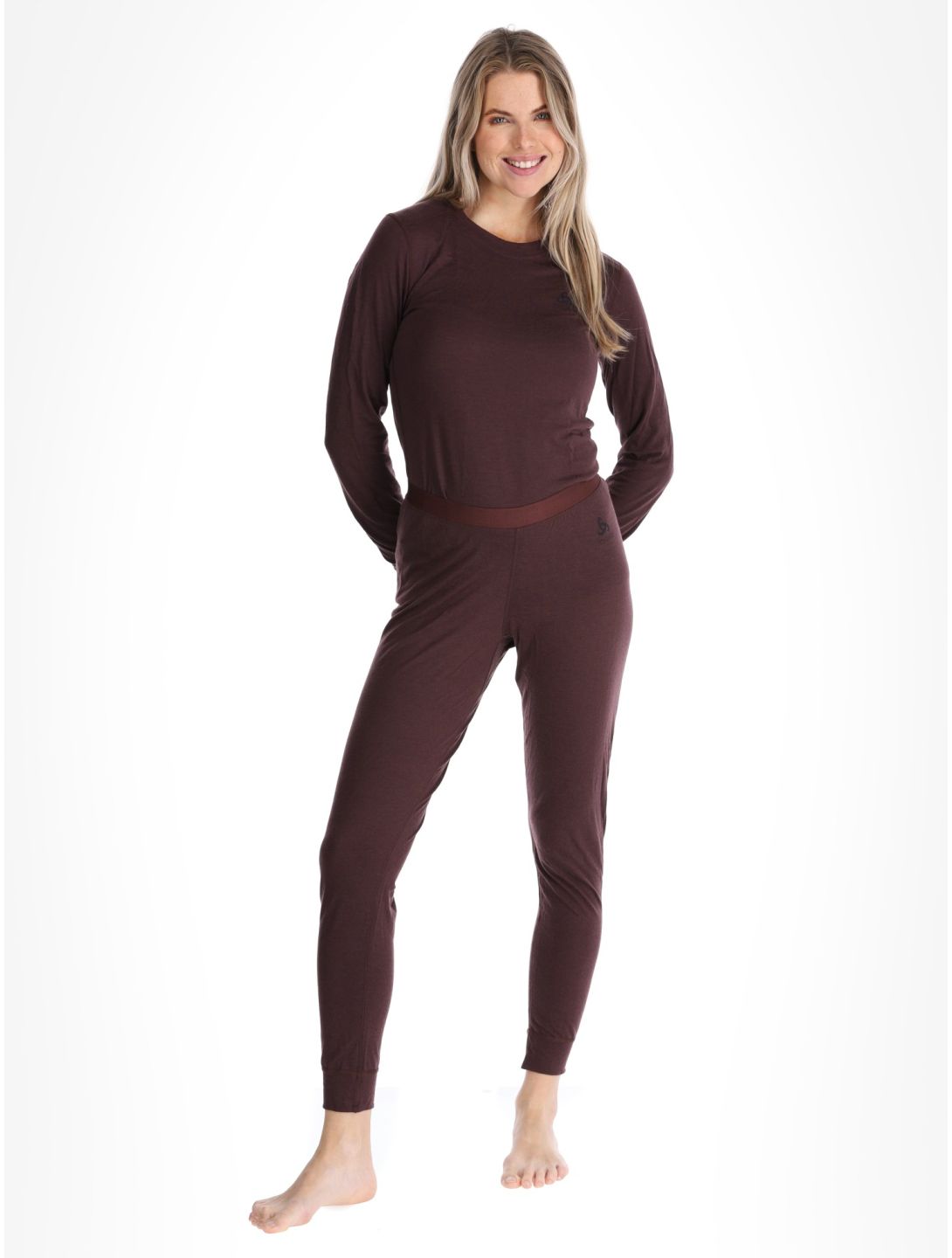 Odlo, Merino 160 pantaloni termici donna Fudge viola 