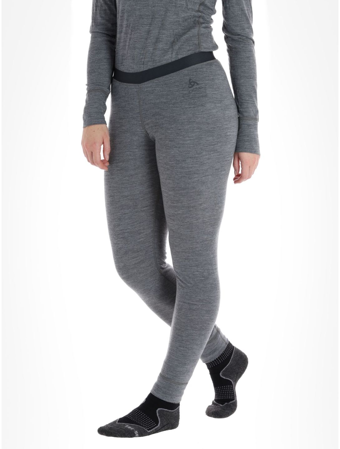 Odlo, Merino 200 pantaloni termici donna Odlo Steel Grey Melange grigio 