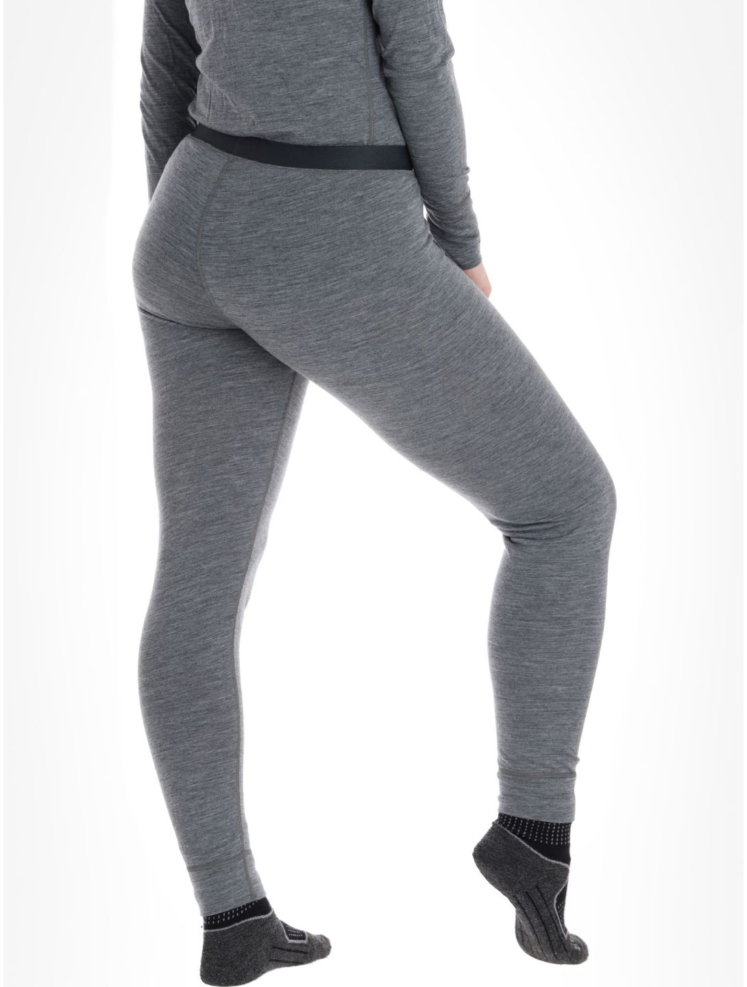 Odlo, Merino 200 pantaloni termici donna Odlo Steel Grey Melange grigio 