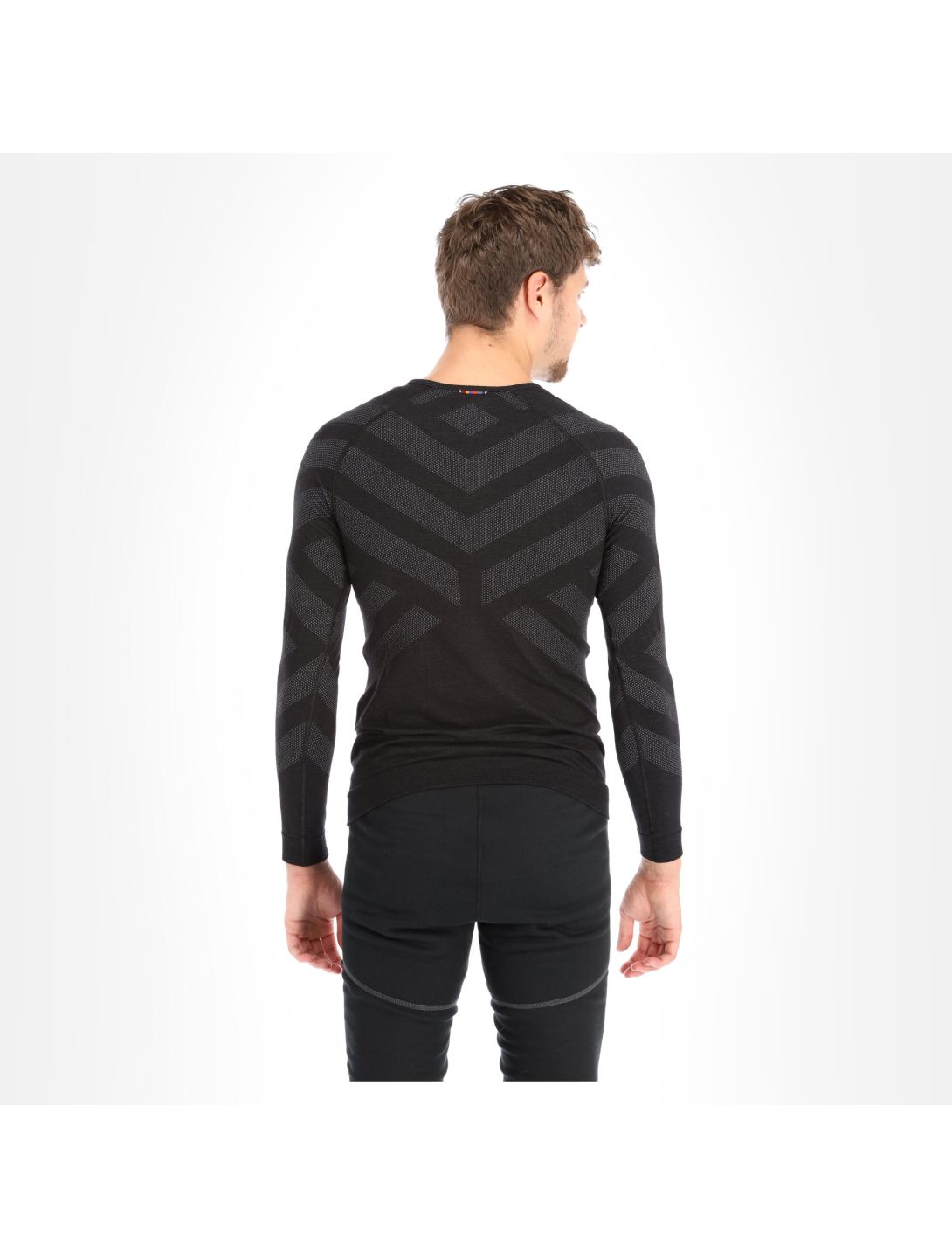 Odlo, Natural + Kinship Warm maglia termica uomo melange nero