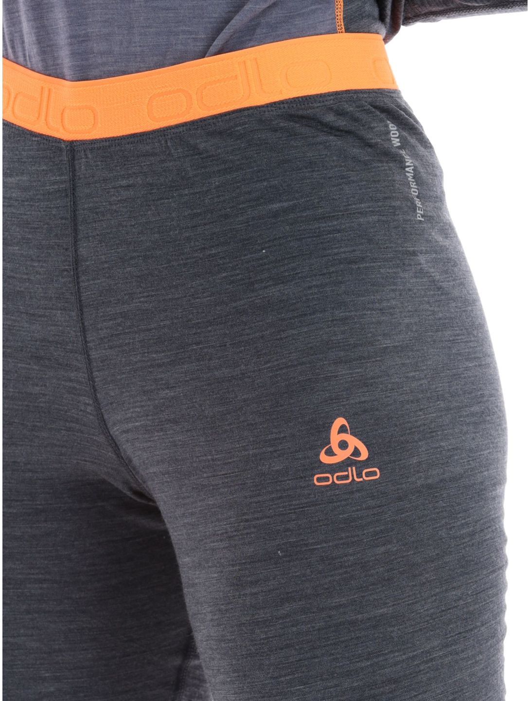 Odlo, Natural Performance PW 150 pantaloni termici donna India Ink Melange  - Live Wire grigio 