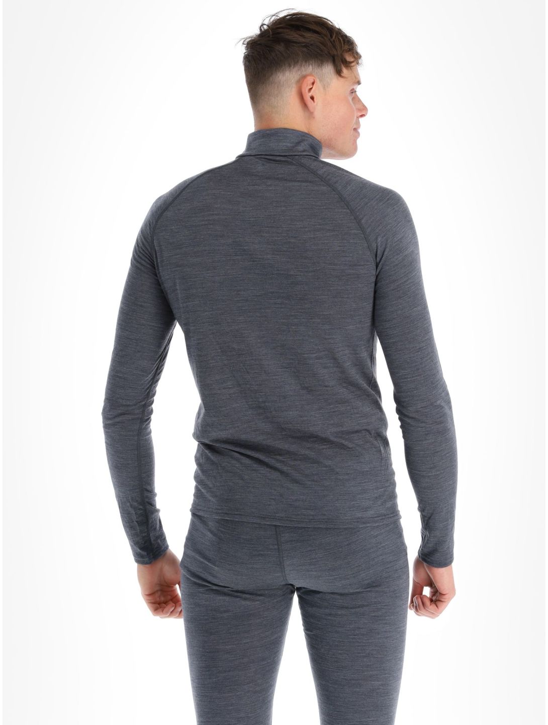 Odlo, Natural Performance PW 150 maglione uomo Silver Cloud - India Ink Melange grigio 