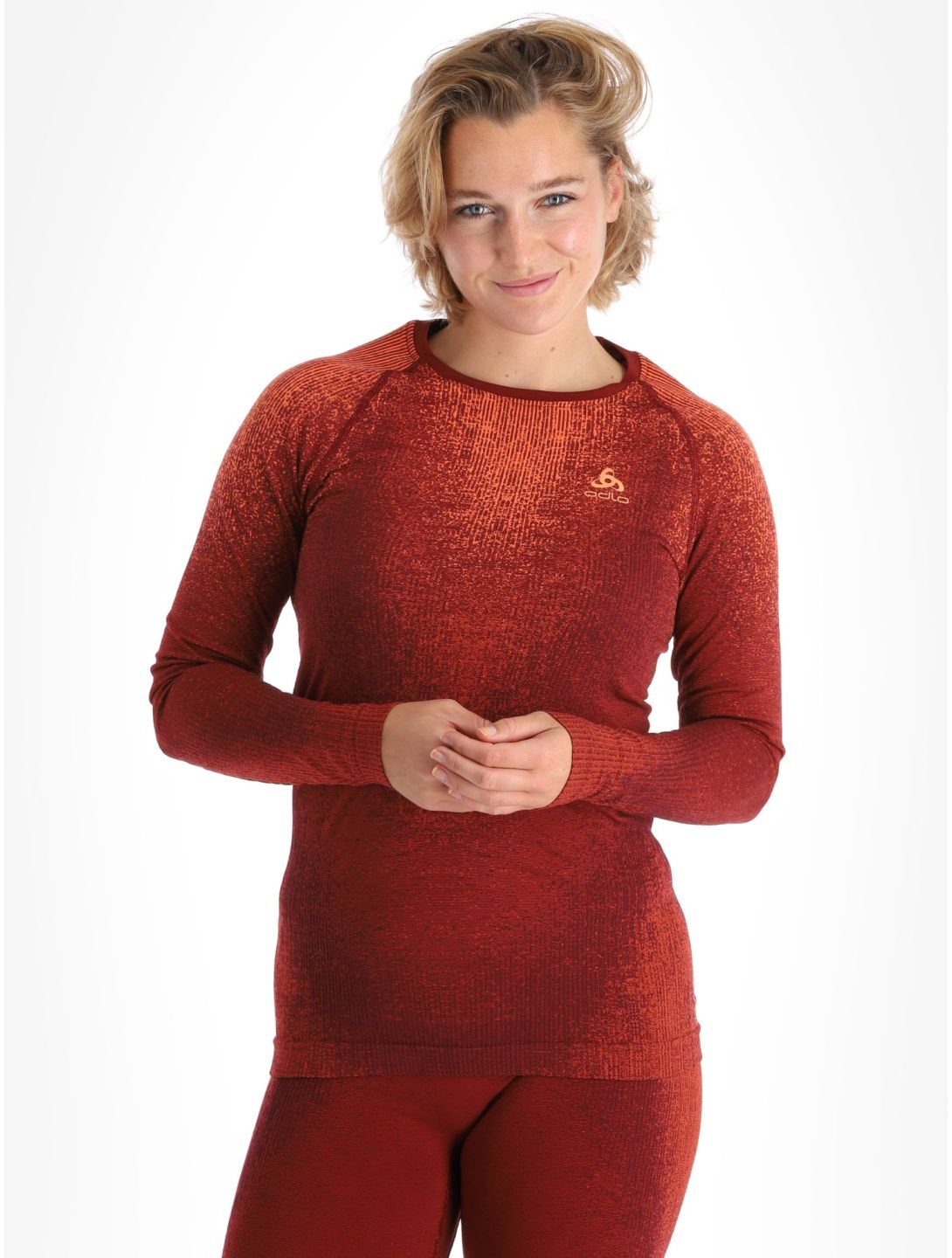 Odlo, Perfomance Eco maglia termica donna Spiced Apple borgogna 