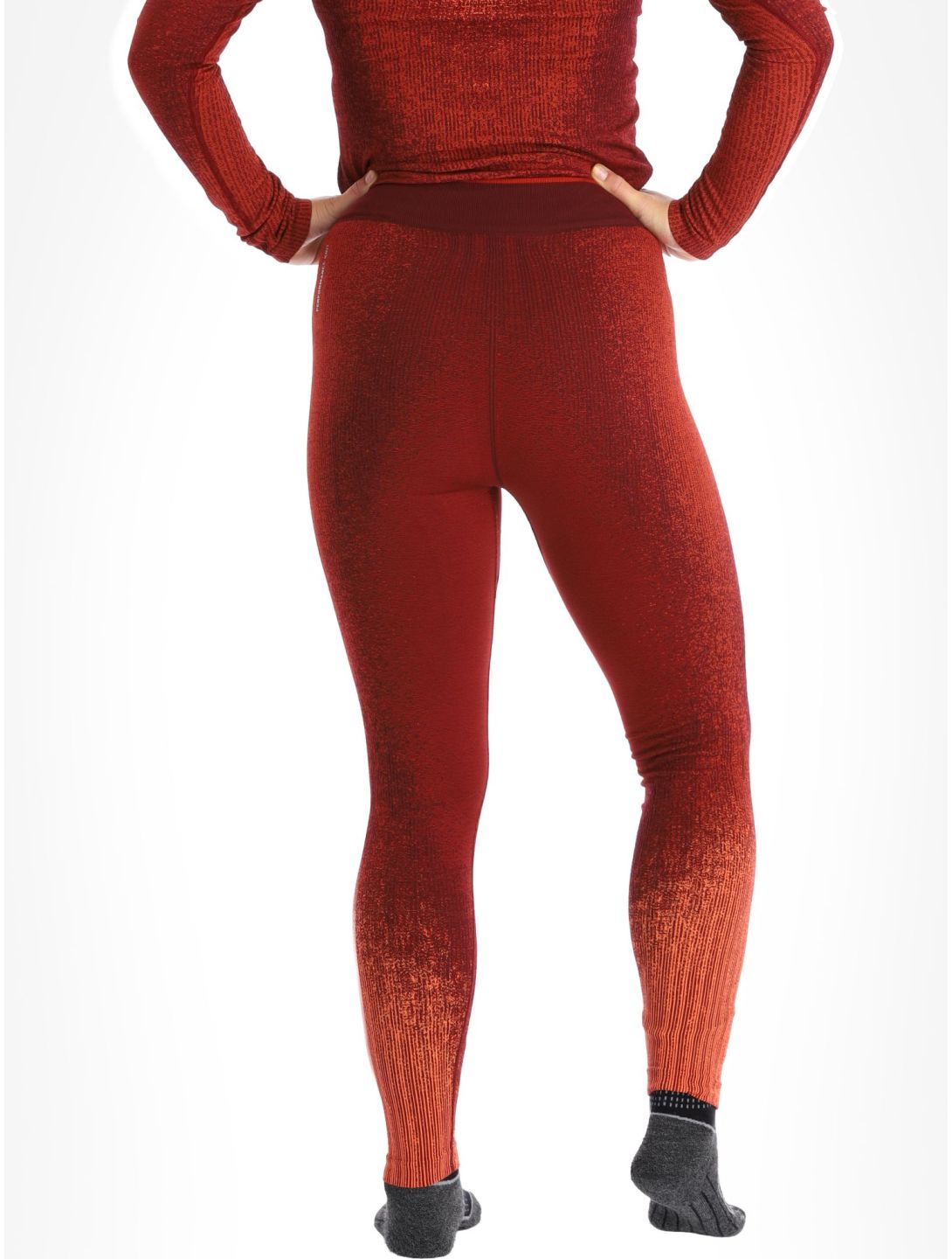 Odlo, Perfomance Eco pantaloni termici donna Spiced Apple borgogna 